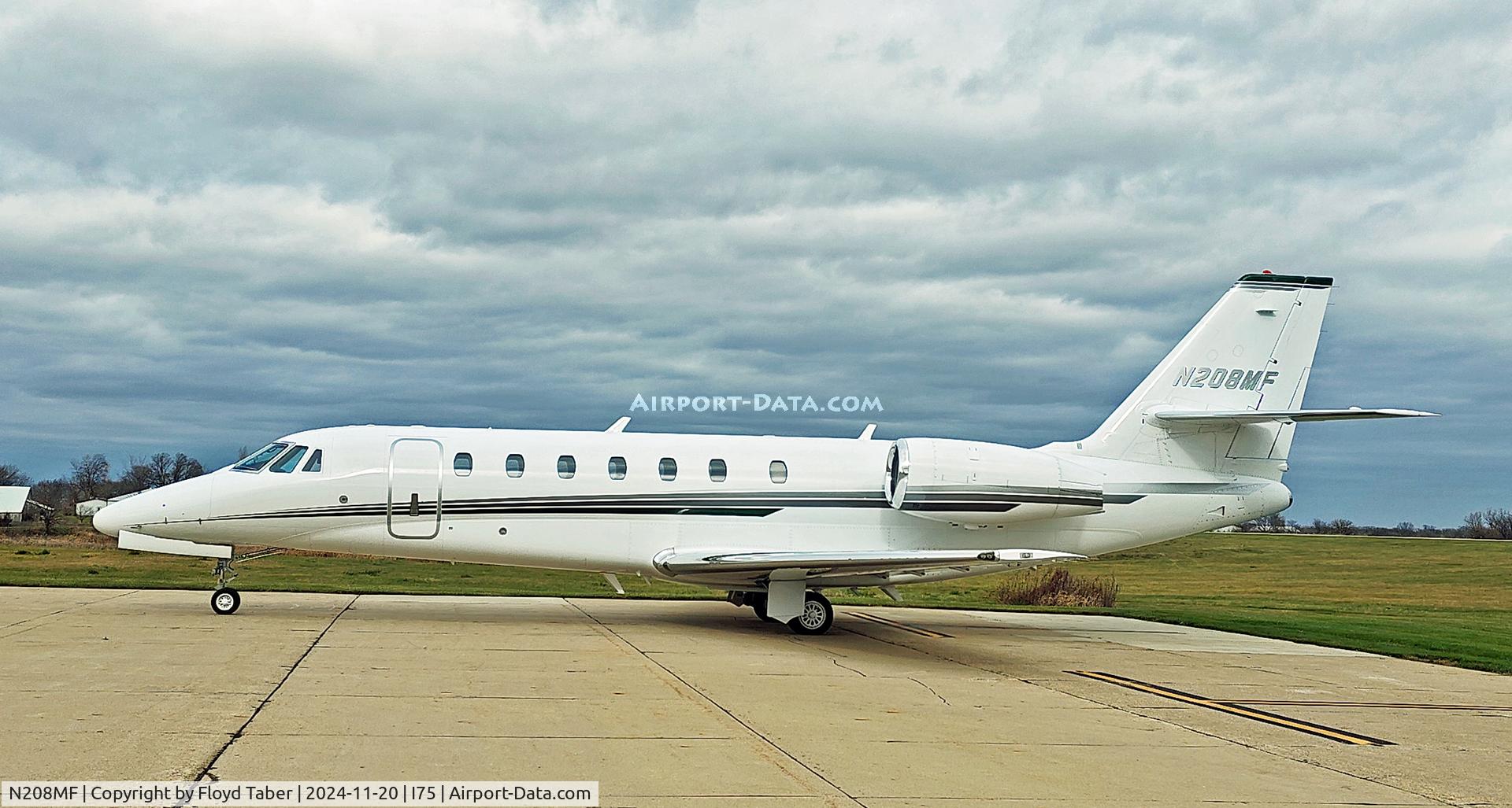 N208MF, 2008 Cessna 680 Citation Sovereign C/N 680-0233, On the ramp from McLane Foods