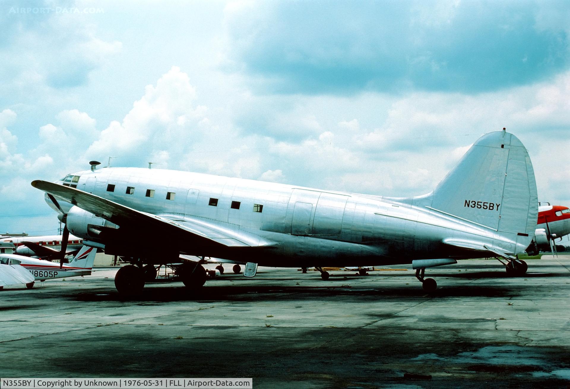 N355BY, 1943 Curtiss C-46 Commando C/N 30243, Fort Lauderdale 6.1976