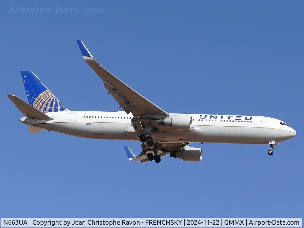 N663UA, 1993 Boeing 767-322 C/N 27160, New York (EWR)	Marrakesh (RAK)	UA628