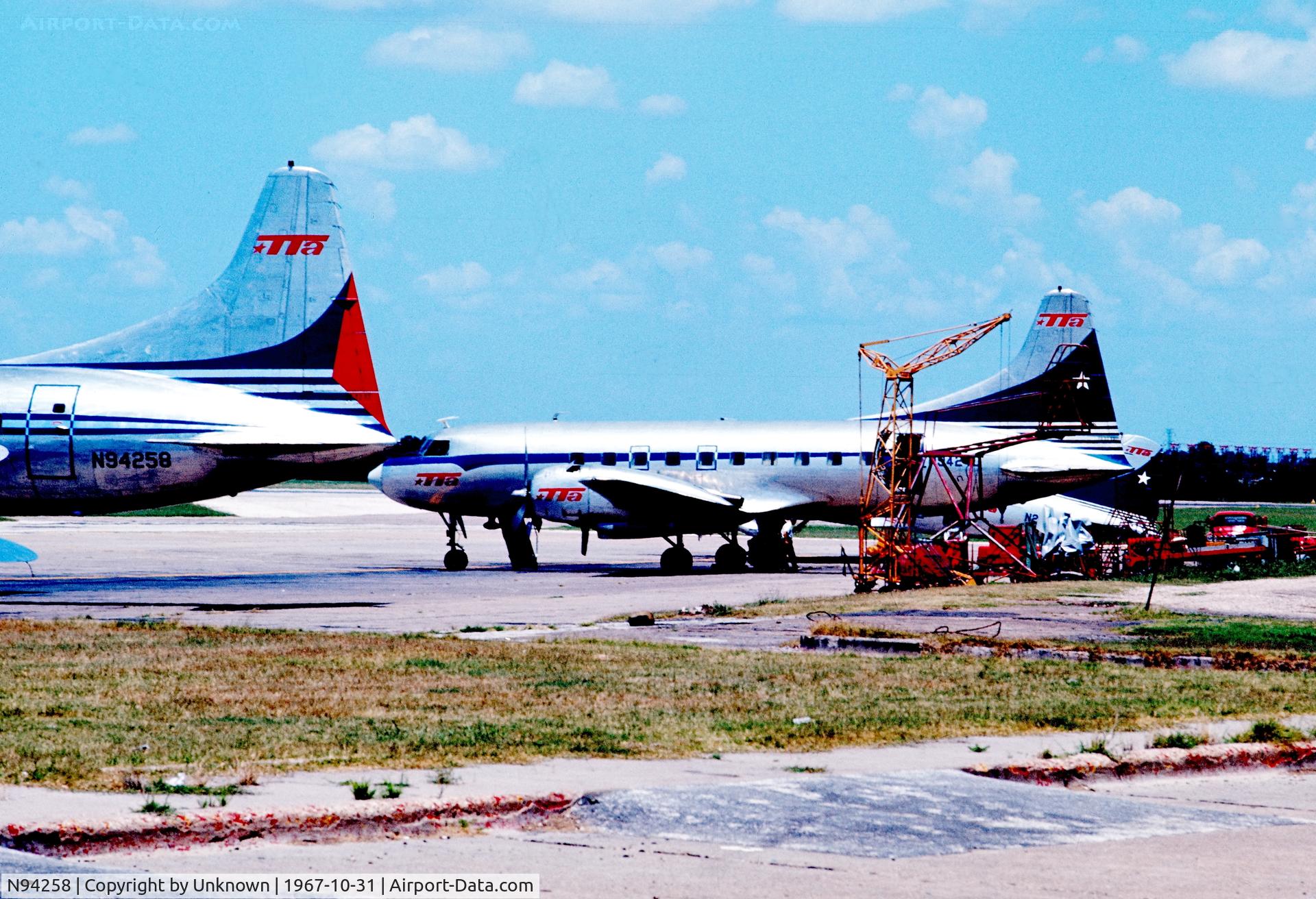 N94258, 1948 Convair 600-240D C/N 119, november 1967. CV-240 med P&W R-2800 piston eng.