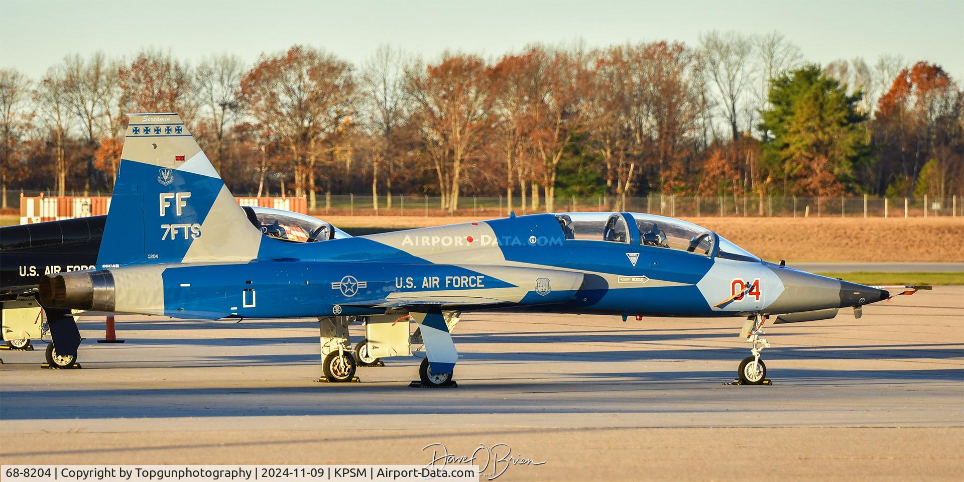 68-8204, 1968 Northrop T-38A Talon C/N T.6207, SWAMP01 on the ramp, will fly over the college football game at 1pm