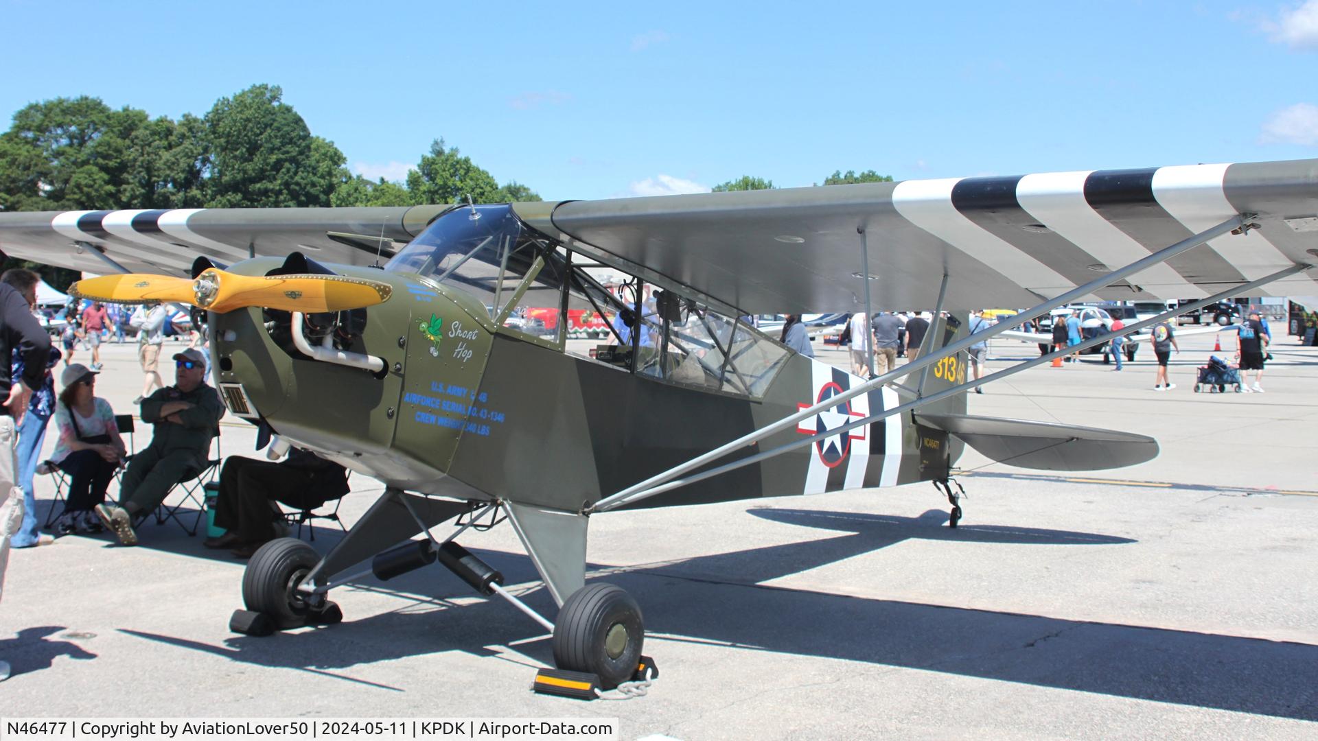 N46477, Piper J3C-65 Cub C/N 10207, L-4B Grasshopper