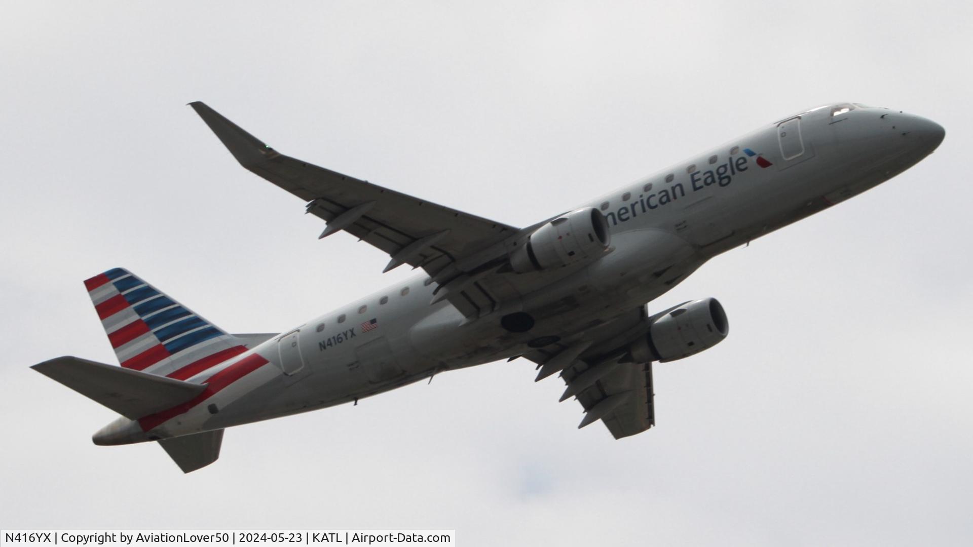 N416YX, 2013 Embraer 175LR (ERJ-170-200LR) C/N 17000381, American Eagle E175