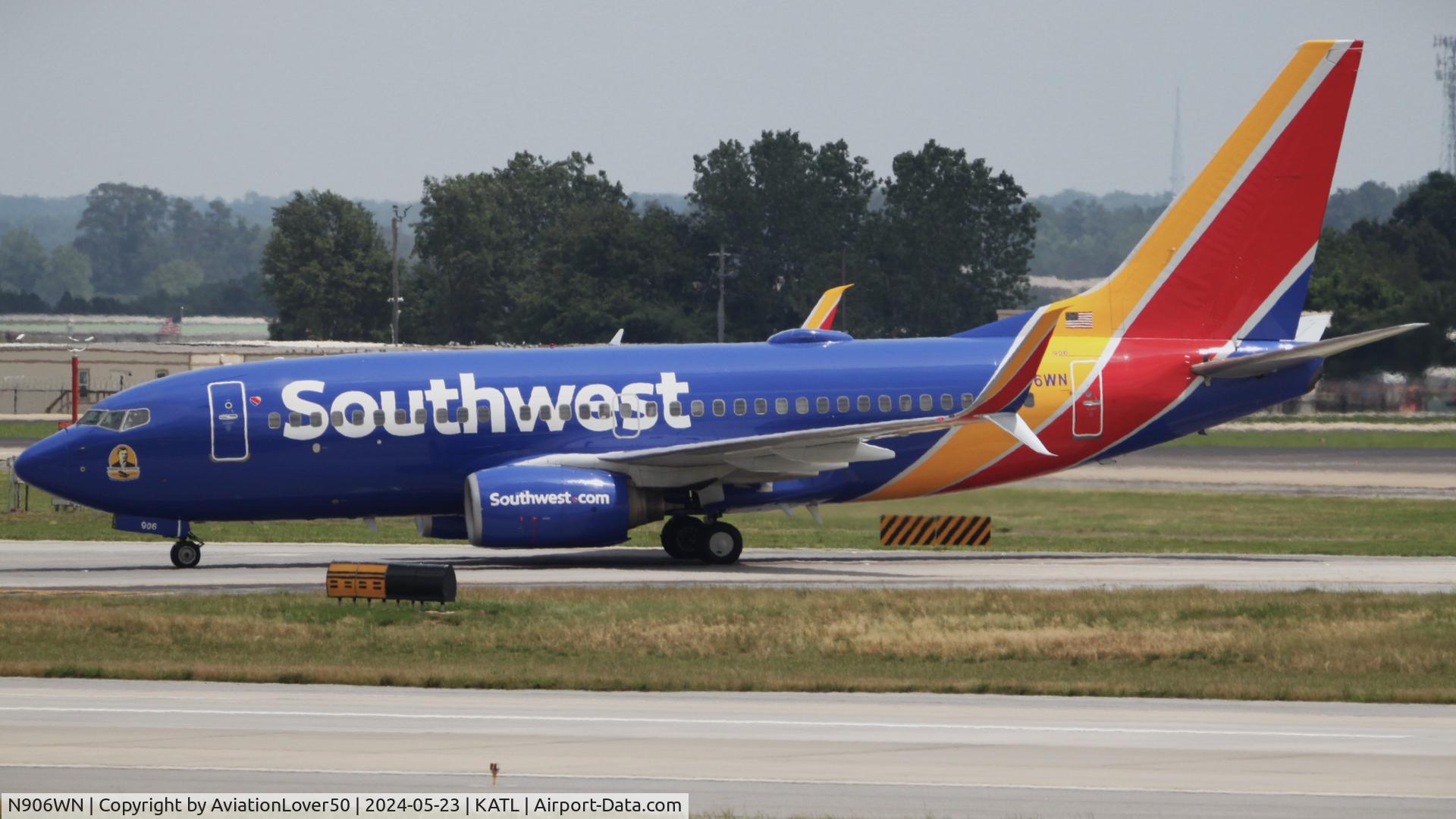 N906WN, 2008 Boeing 737-7H4 C/N 36887, Southwest Charles E. Taylor Sticker 737