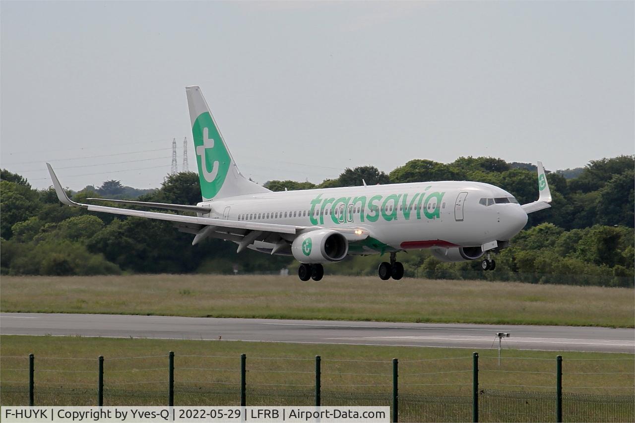 F-HUYK, Boeing 737-800 C/N 38034, Boeing 737-8JP, Landing rwy 07R, Brest-Bretagne airport (LFRB-BES)