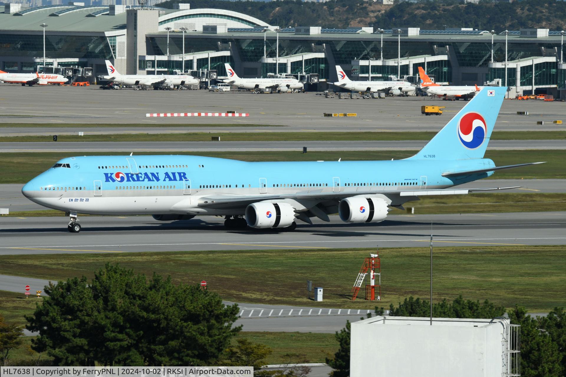 HL7638, 2016 Boeing 747-8B5 C/N 60408, Korean B748 arriving in ICN