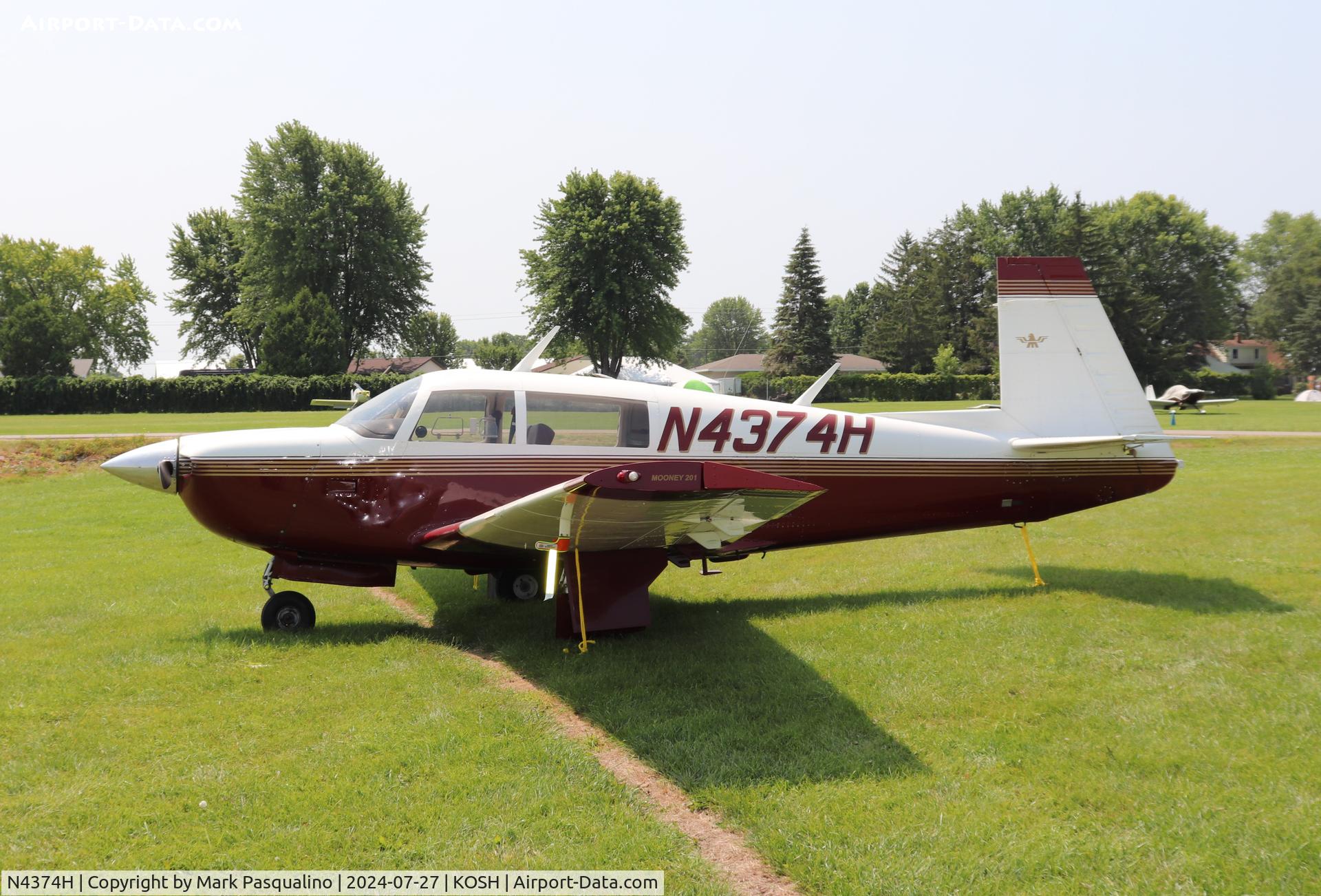 N4374H, 1978 Mooney M20J 201 C/N 24-0721, Mooney M20J