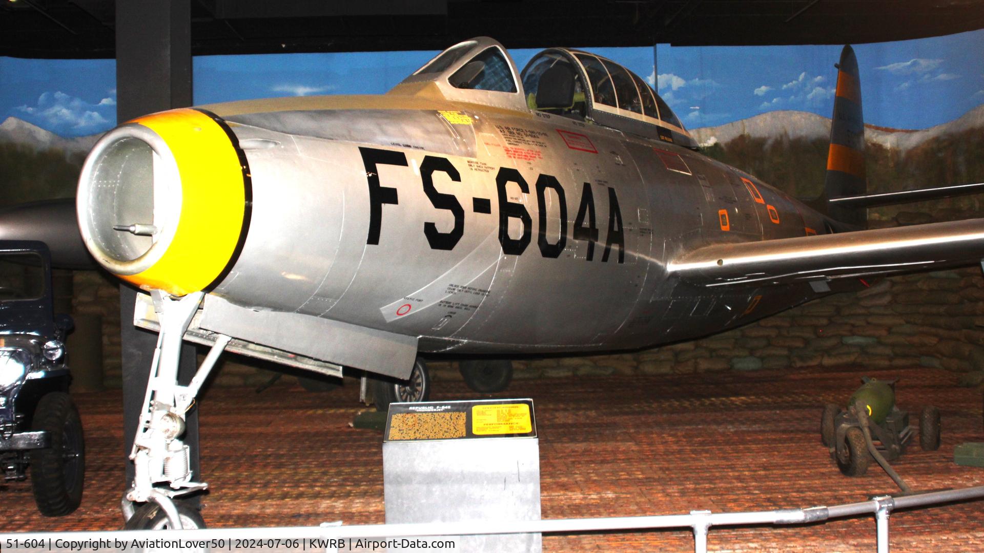 51-604, 1951 Republic F-84E Thunderjet C/N Not found 51-604, F-84E