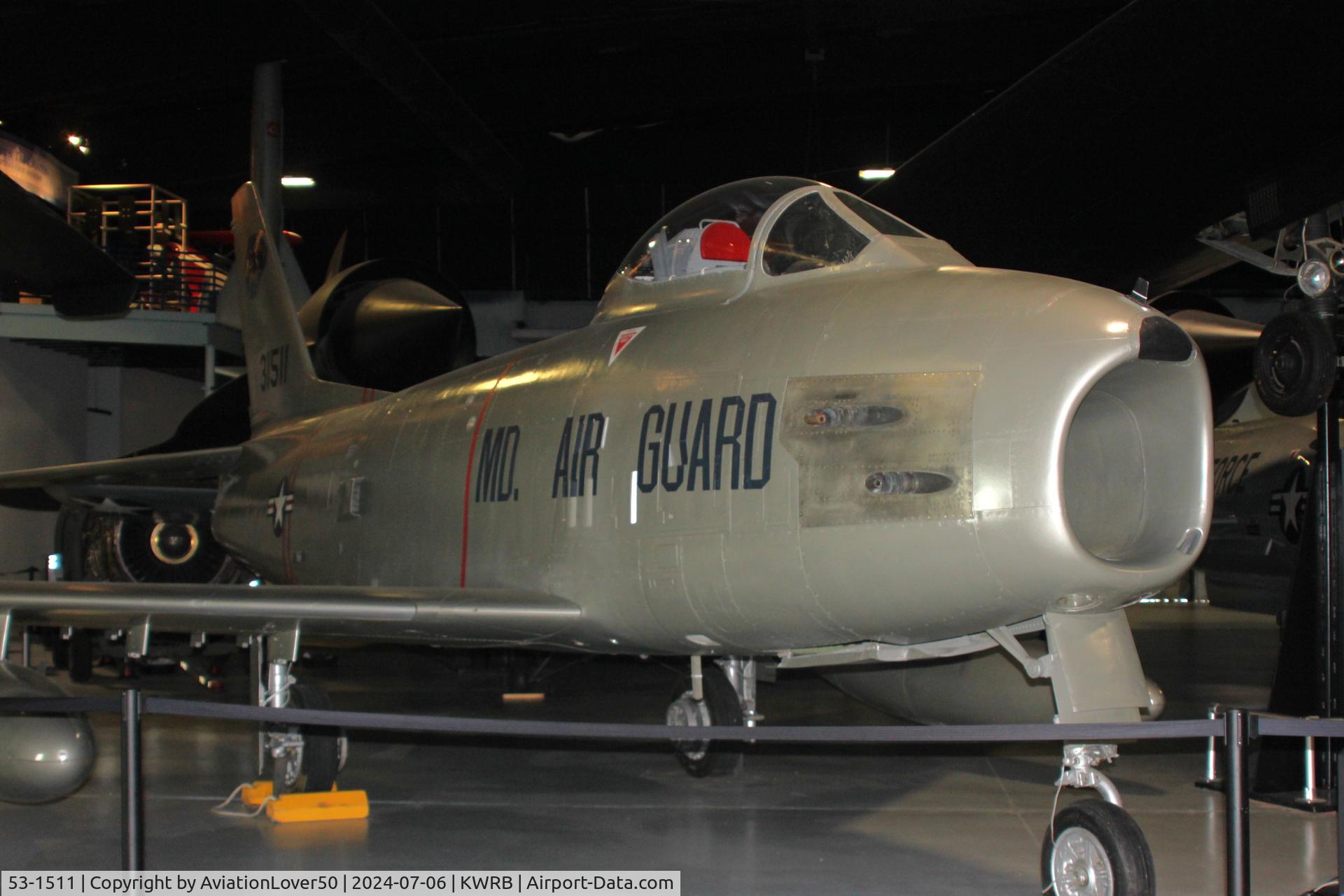 53-1511, 1953 North American F-86H Sabre C/N 203-283, F-86H