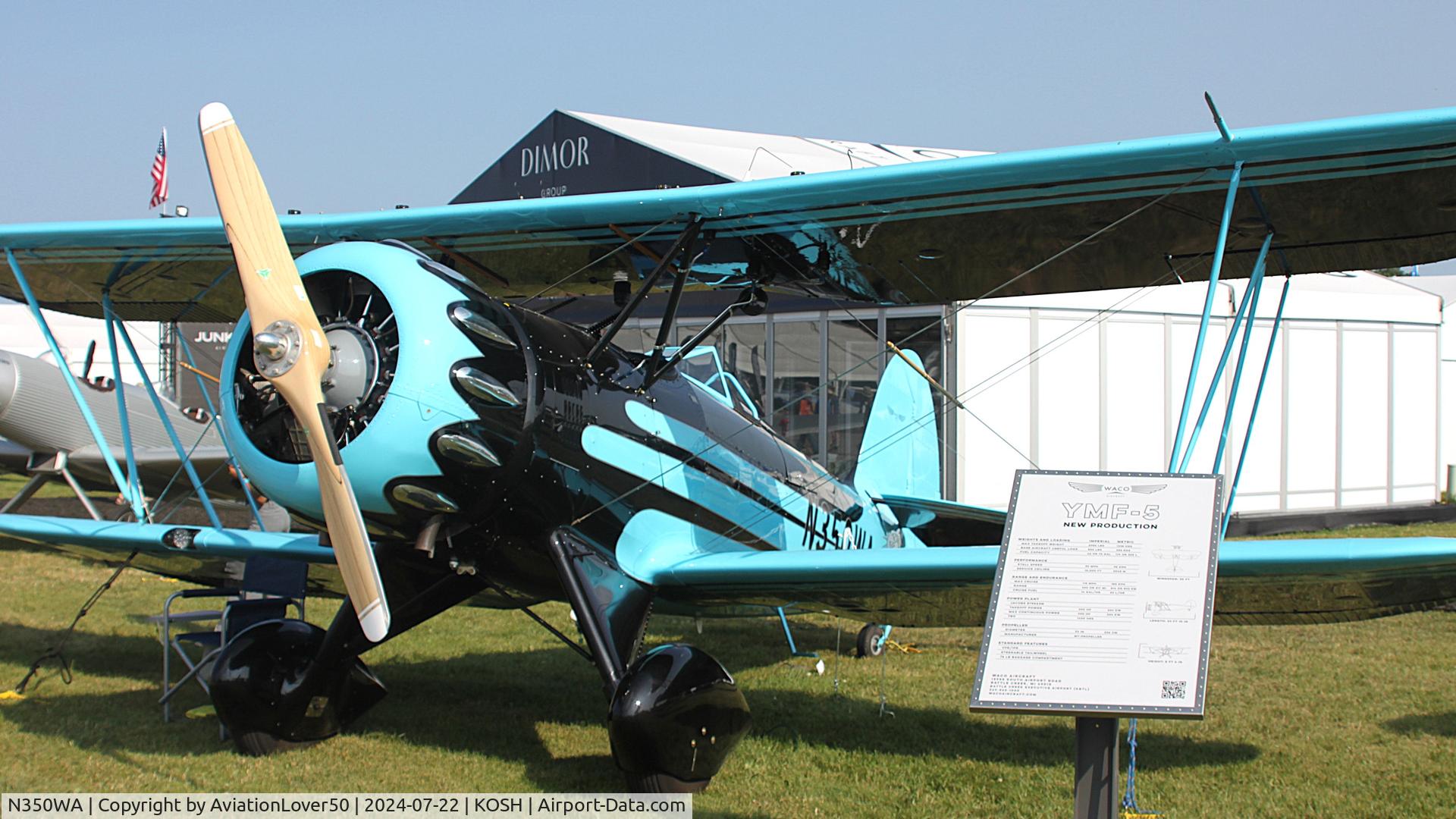 N350WA, 2024 Waco Classic Aircraft YMF-F5C C/N F5C-8-164, YMF-F5C