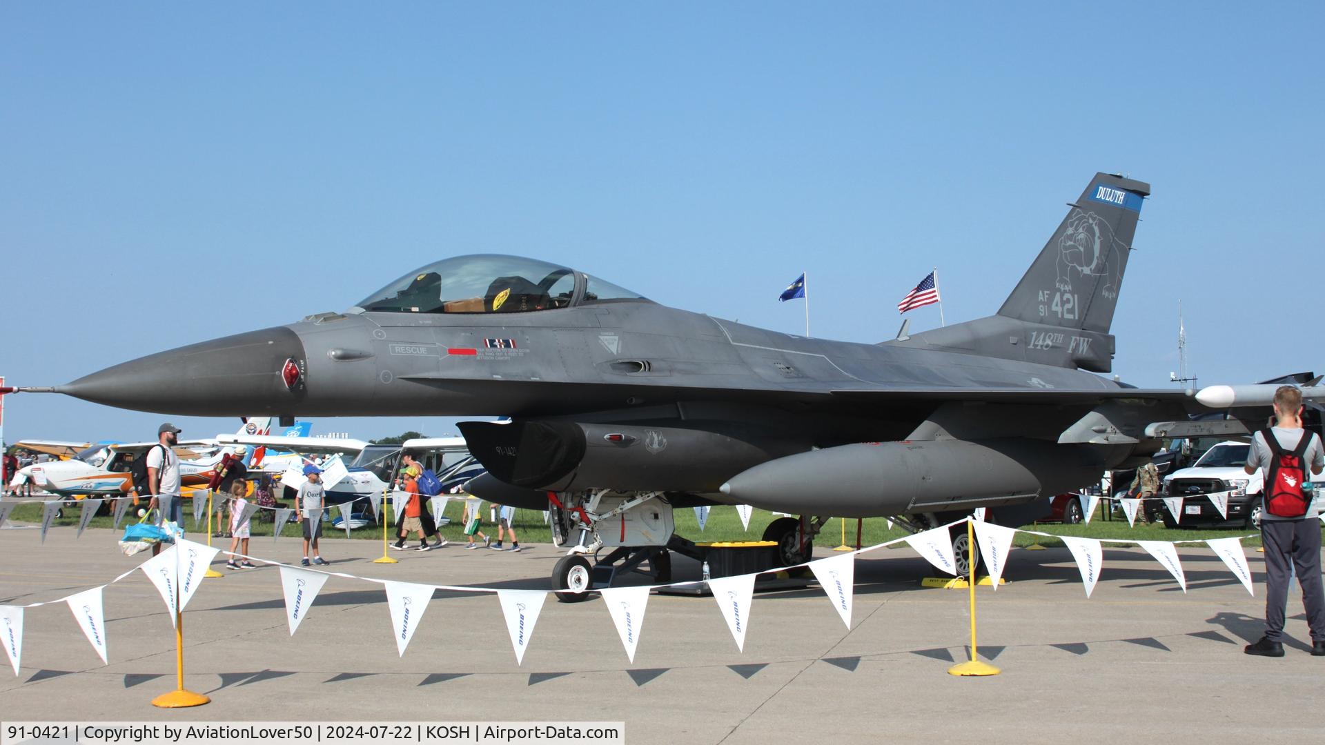 91-0421, 1991 General Dynamics F-16C Fighting Falcon C/N CC-119, F-16CM