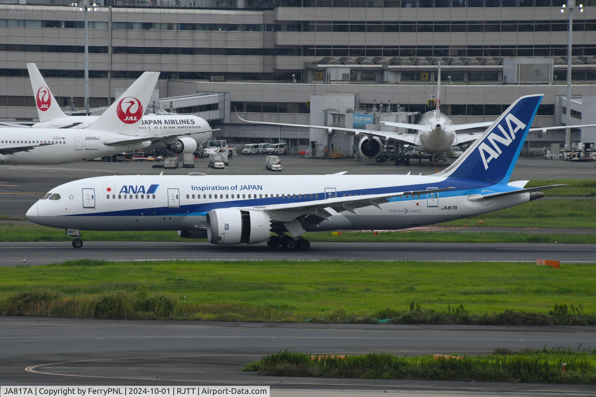 JA817A, 2012 Boeing 787-8 Dreamliner C/N 40749, ANA B788 arriving in HND