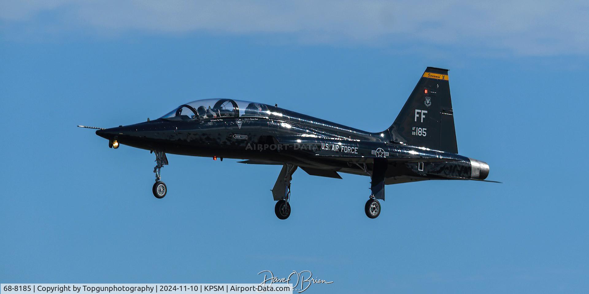 68-8185, 1968 Northrop T-38A Talon C/N T.6190, SWAMP02 coming in to land while declaring an IFE