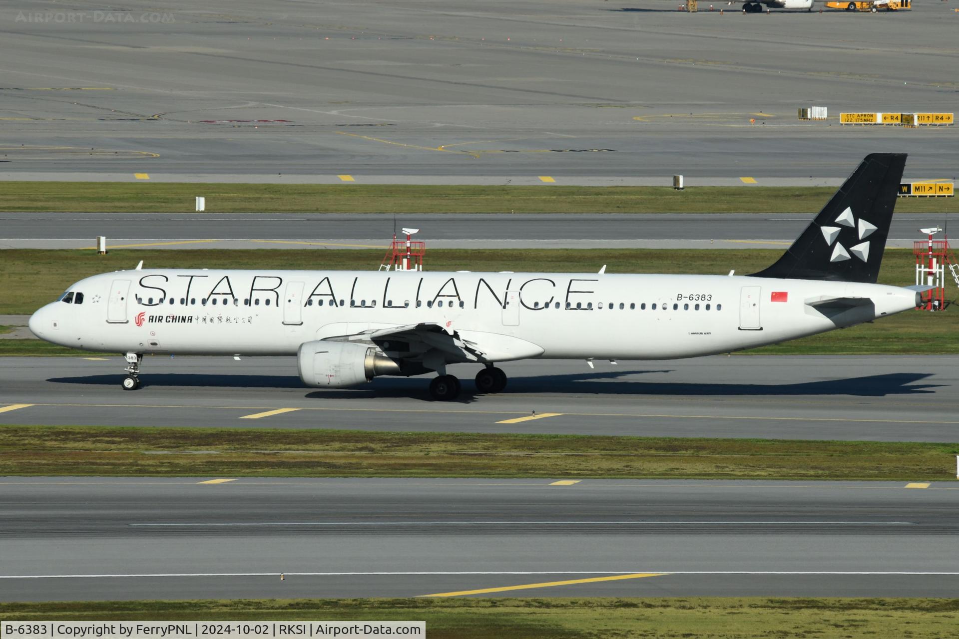 B-6383, 2008 Airbus A321-213 C/N 3678, Air China A321 changed  to Oneworld livery