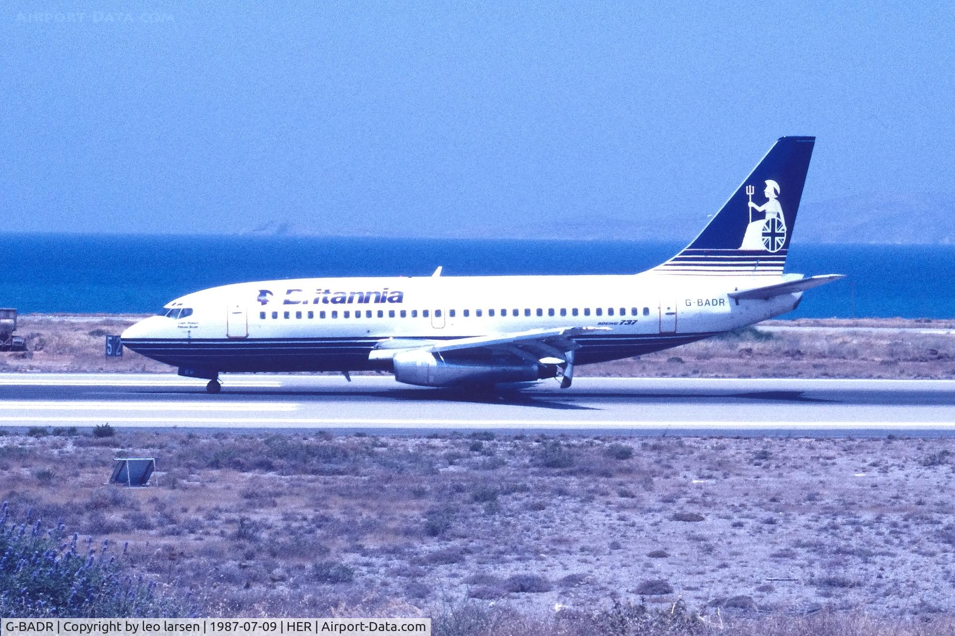 G-BADR, 1973 Boeing 737-204 C/N 20633, Heraklion 9.7.1987