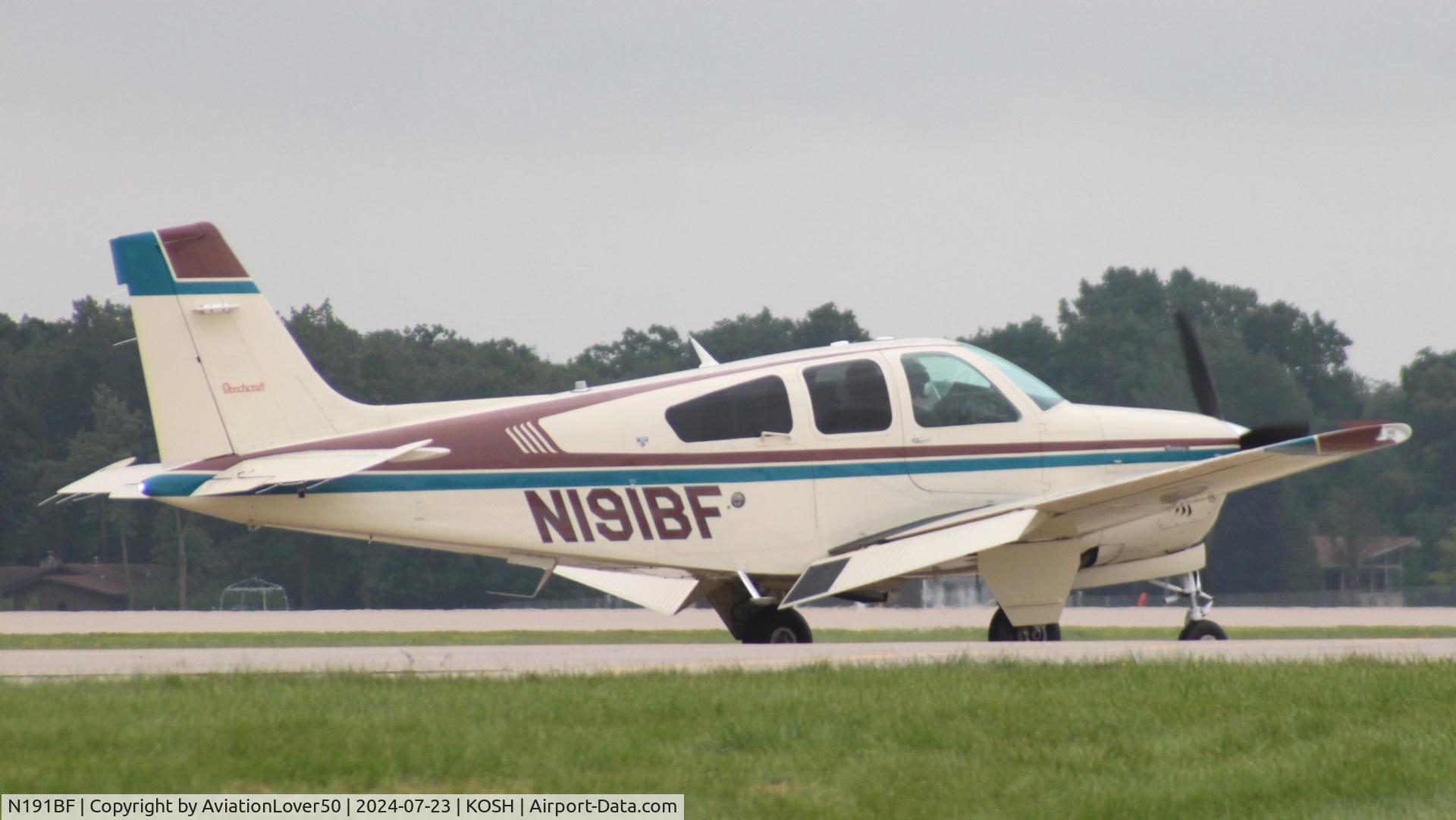 N191BF, 1991 Beech F33A Bonanza C/N CE-1577, F33C Bonanza
