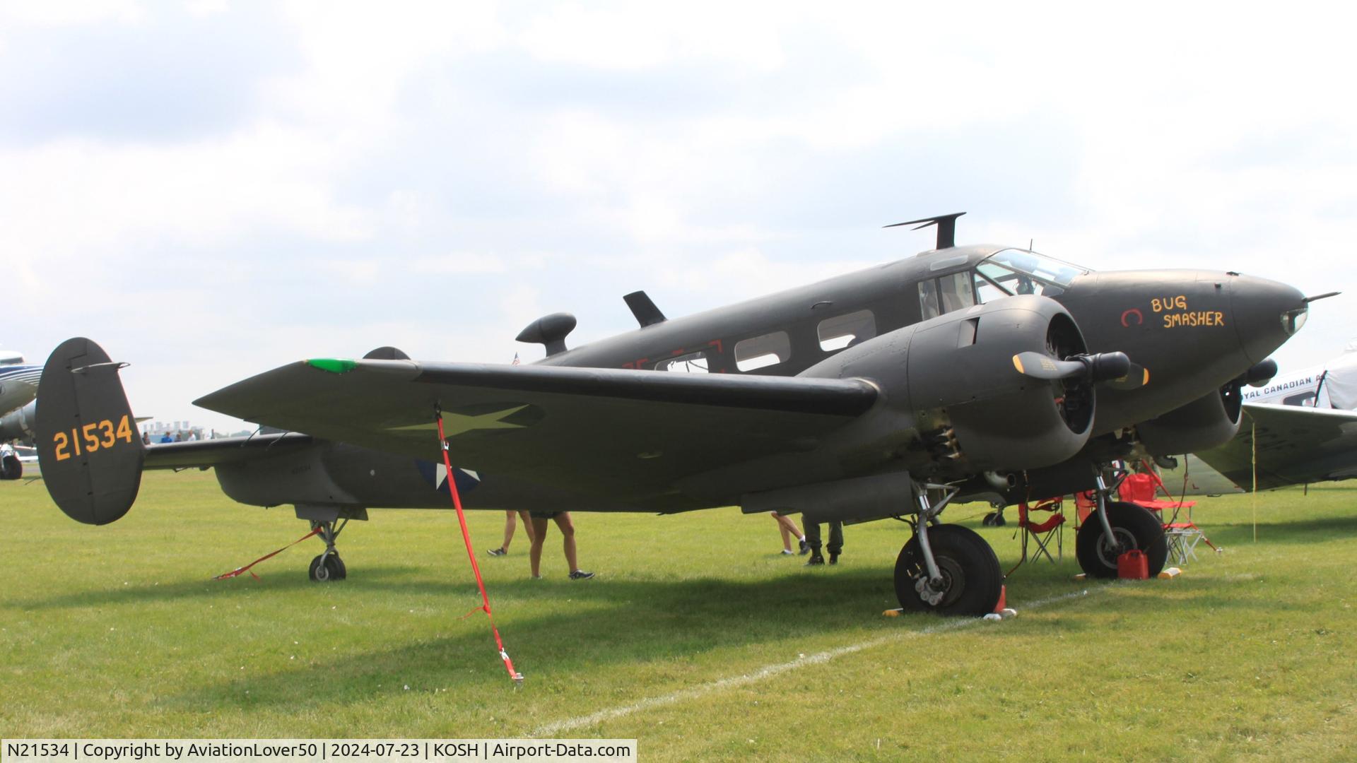 N21534, 1945 Beech 3TM C/N CA-134, C-45B Mk.3T 