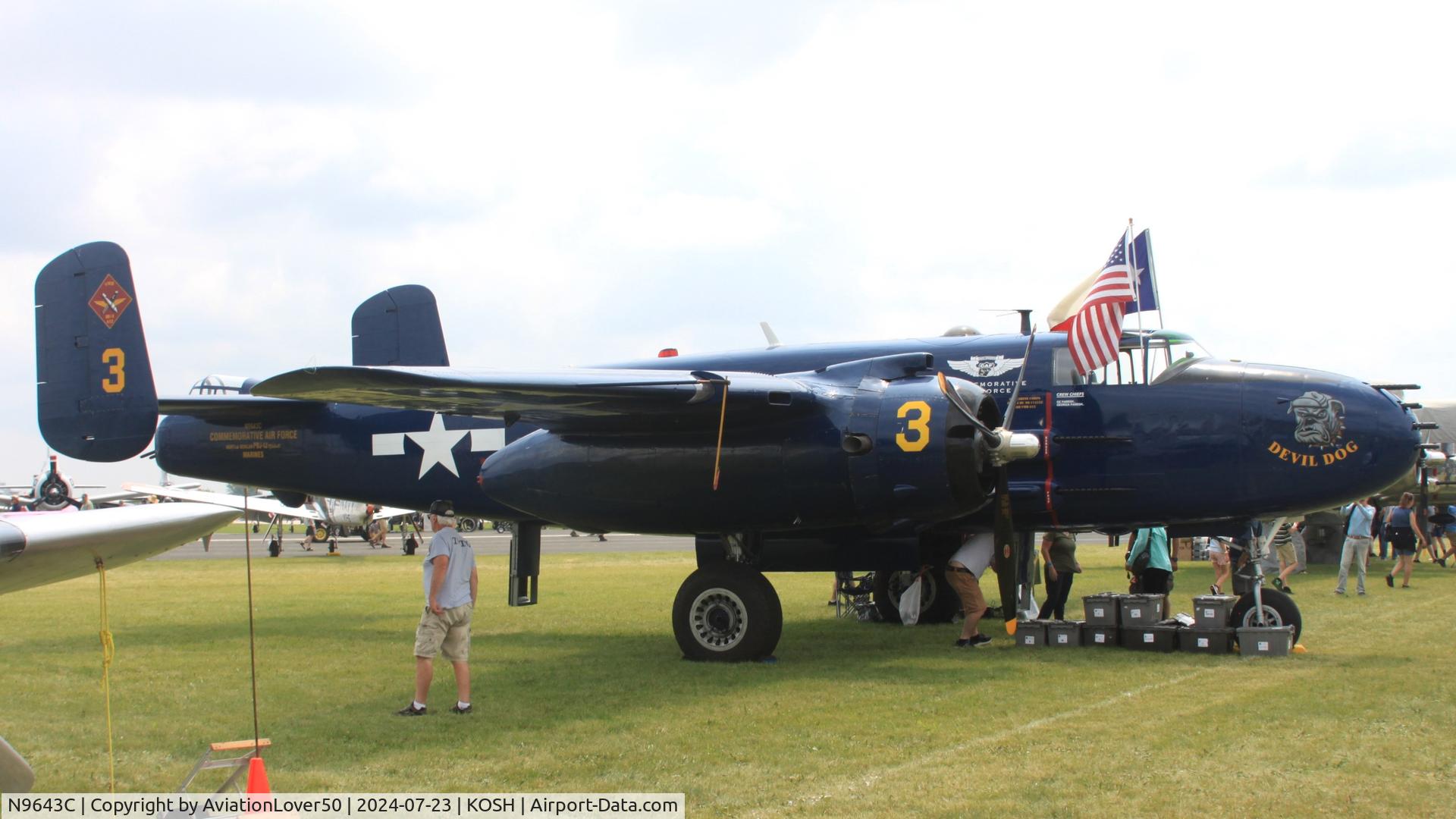 N9643C, 1944 North American B-25J Mitchell Mitchell C/N 108-47512, B-25J 