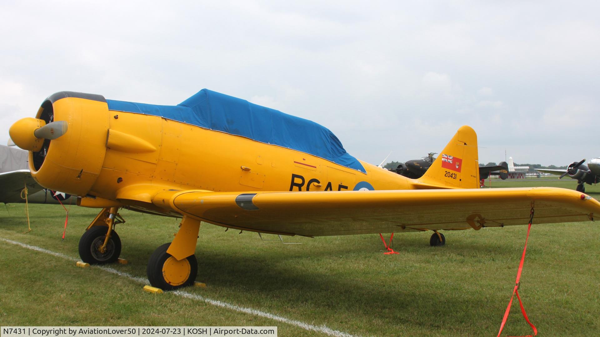 N7431, 1952 Canadian Car & Foundry Harvard MK IV C/N CCF4 222, T-6J Harvard Mk.IV