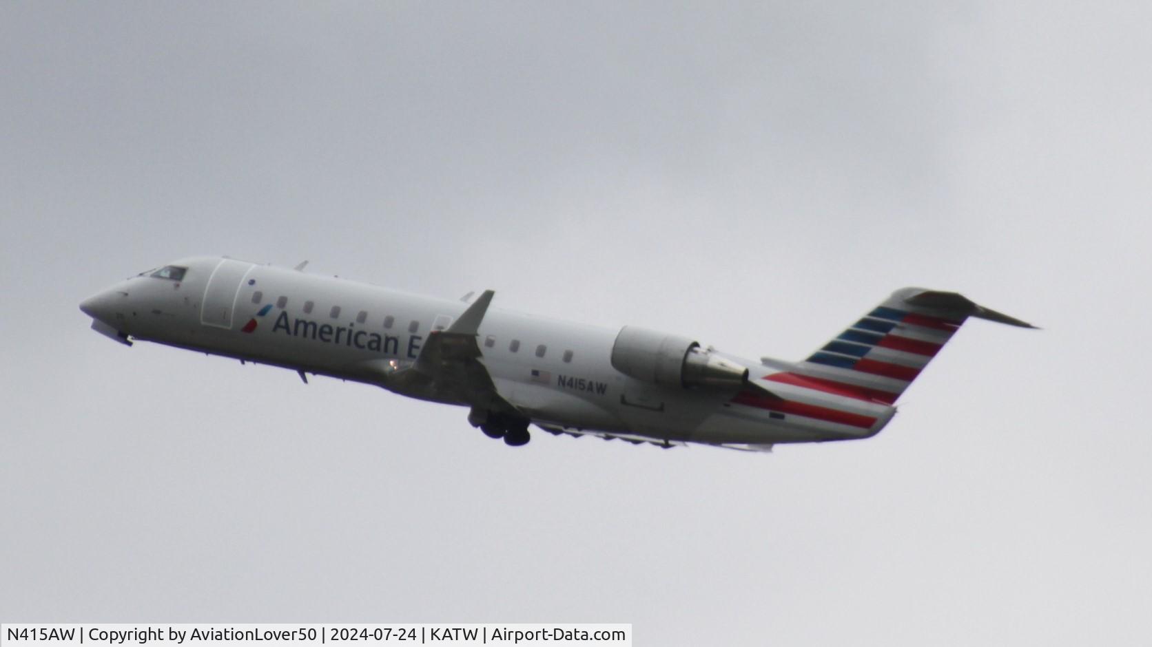 N415AW, 2001 Bombardier CRJ-200LR (CL-600-2B19) C/N 7593, American Eagle CRJ2