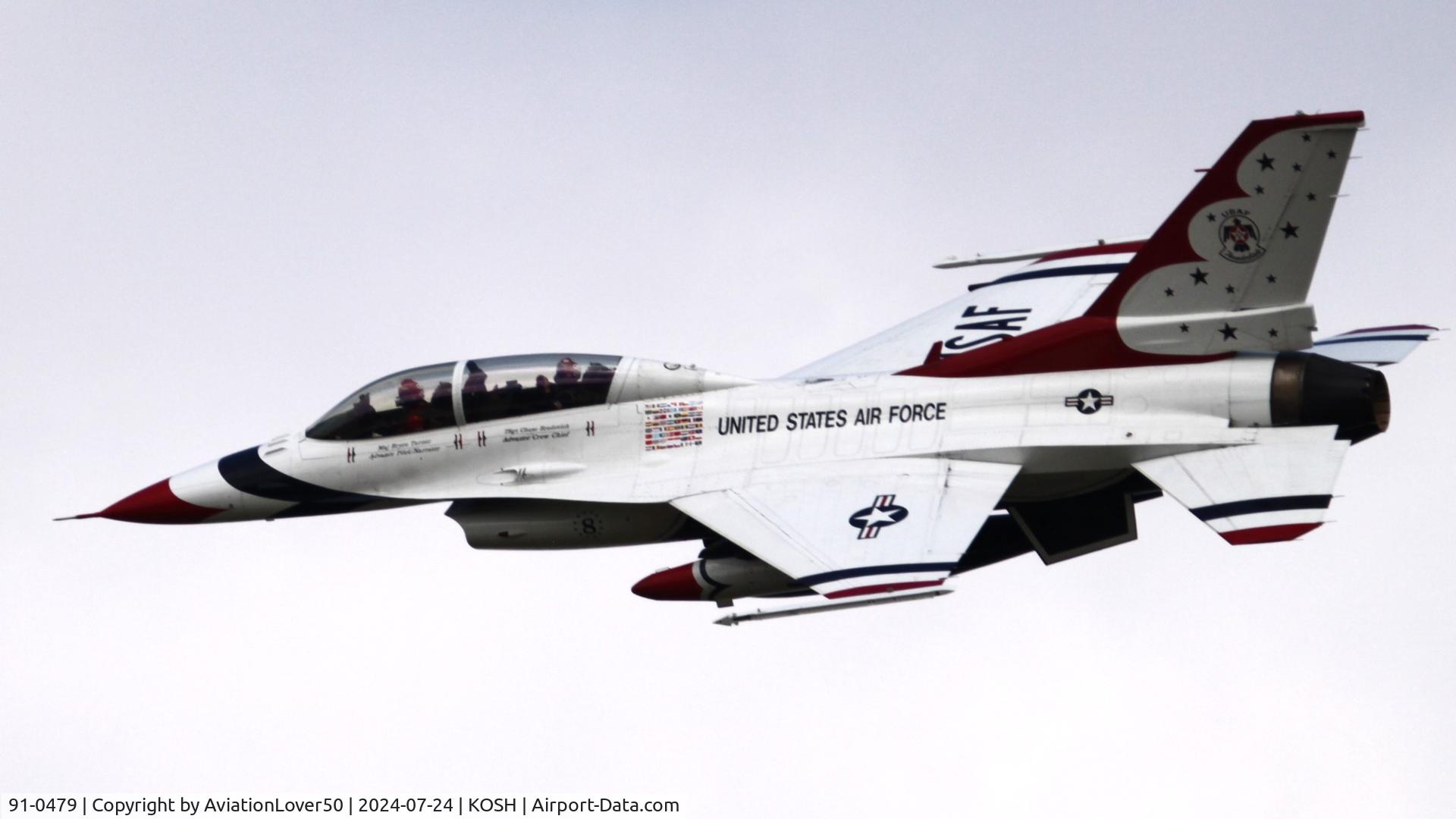 91-0479, 1991 General Dynamics F-16D Fighting Falcon C/N CD-34, Thunderbirds F-16D
