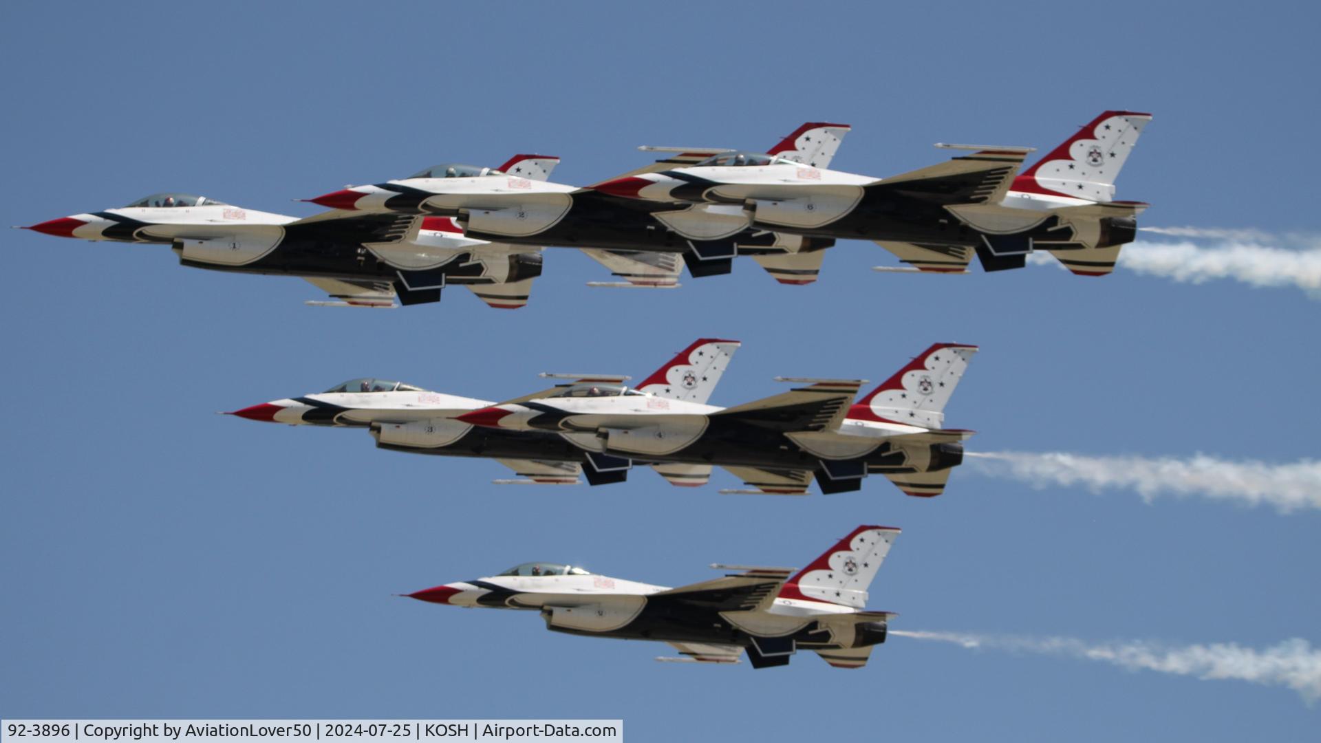 92-3896, General Dynamics F-16CJ Fighting Falcon C/N CC-138, Thunderbirds F-16Cs