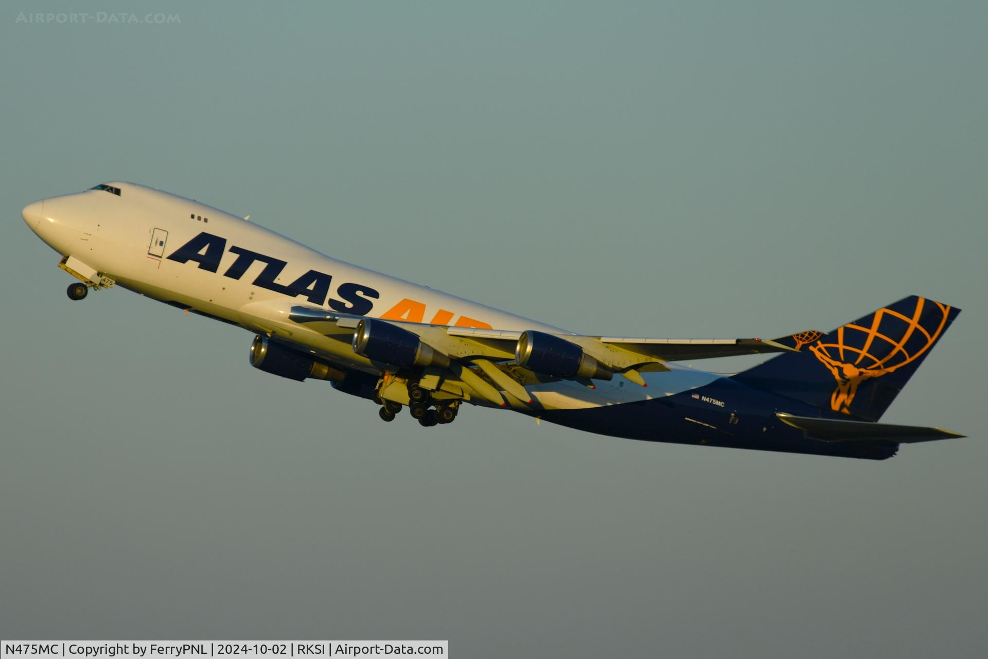 N475MC, 1998 Boeing 747-47UF C/N 29252, Atlas B744F taking-off
