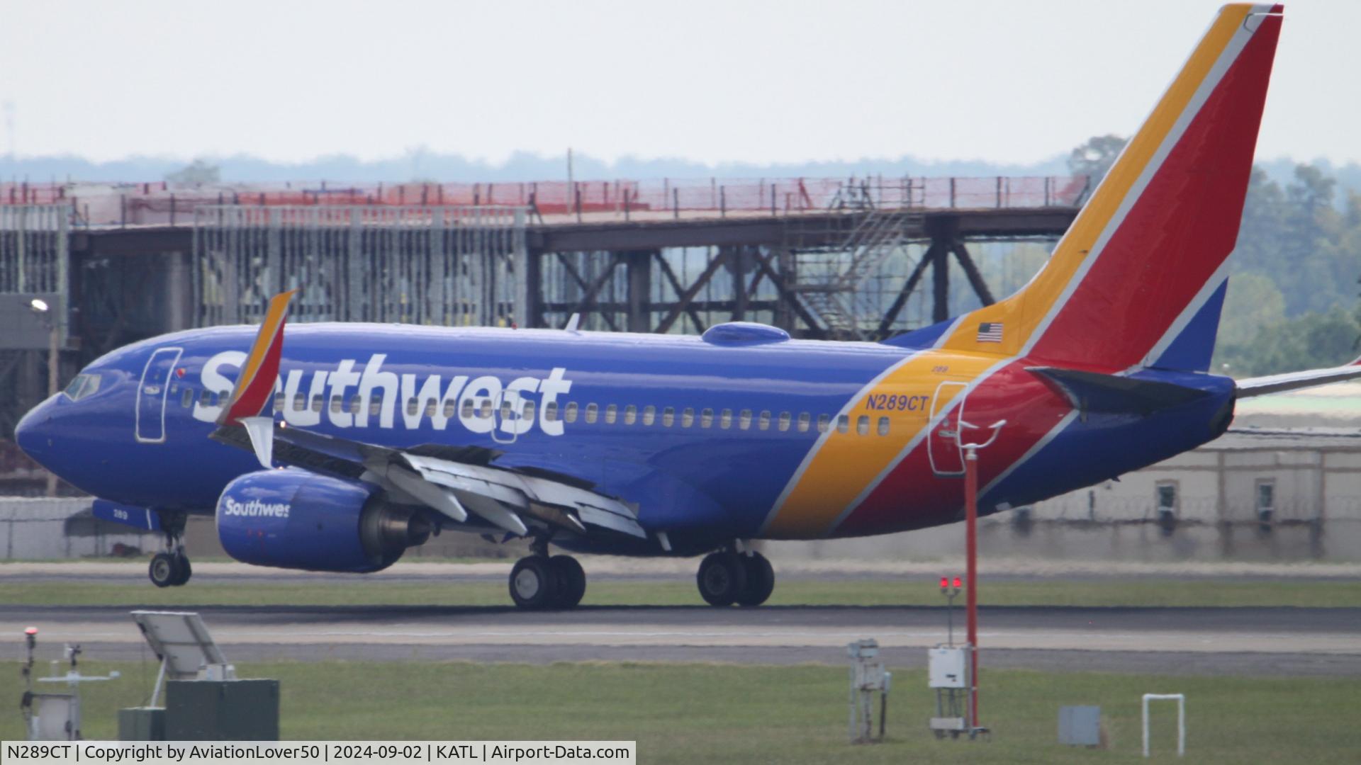 N289CT, 2007 Boeing 737-7H4 C/N 36633, Southwest 737