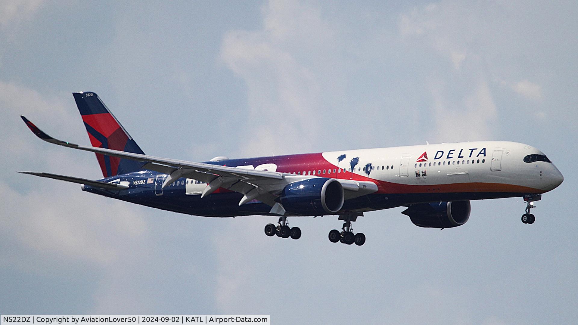 N522DZ, 2024 Airbus A350-941 C/N 0673, Delta LA28 A359