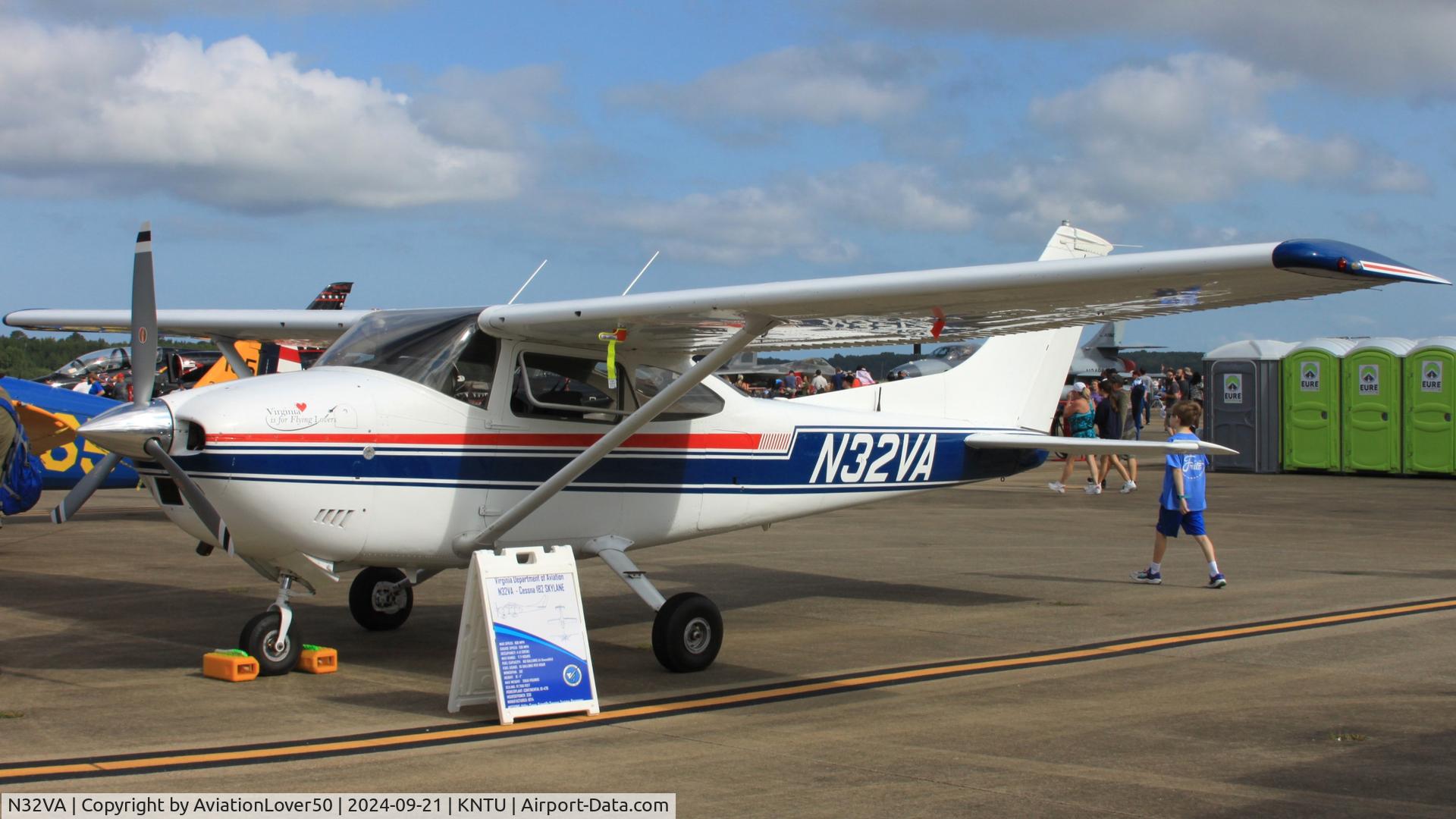 N32VA, 1974 Cessna 182P Skylane C/N 182-63322, Commonwealth of Virginia Cessna 182P