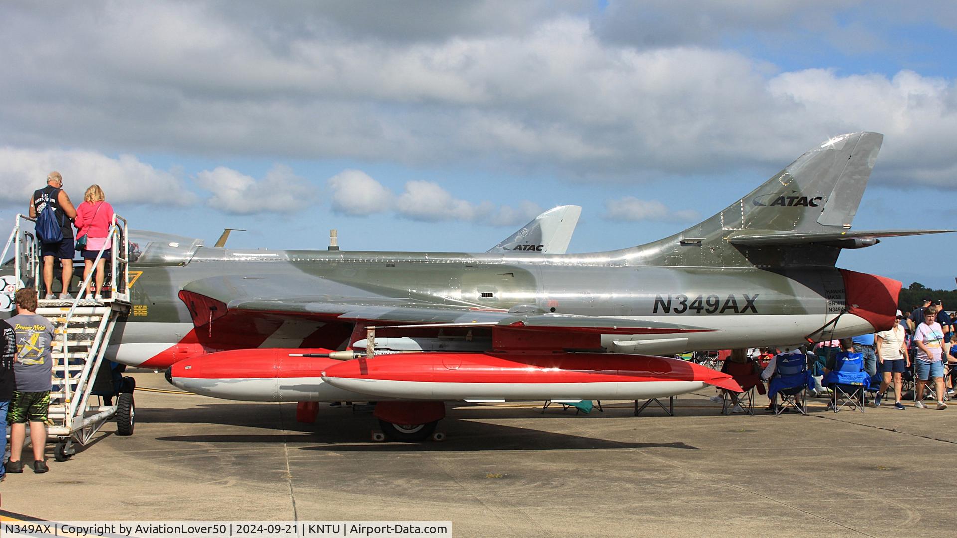N349AX, 1959 Hawker Hunter F.58 C/N 41H697431, ATAC Hunter F.58