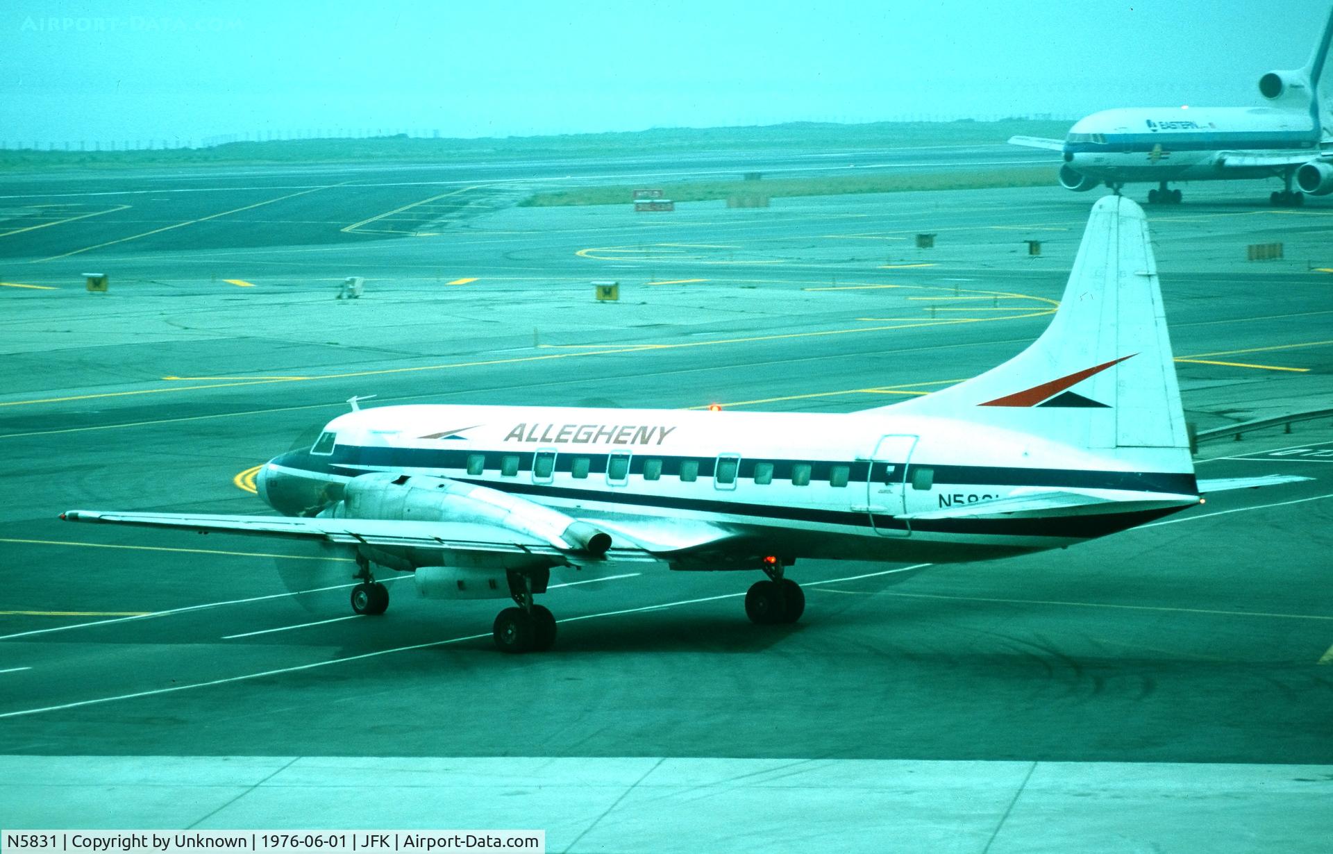 N5831, 1961 Convair CV-580 C/N 376, JFK 6.1976