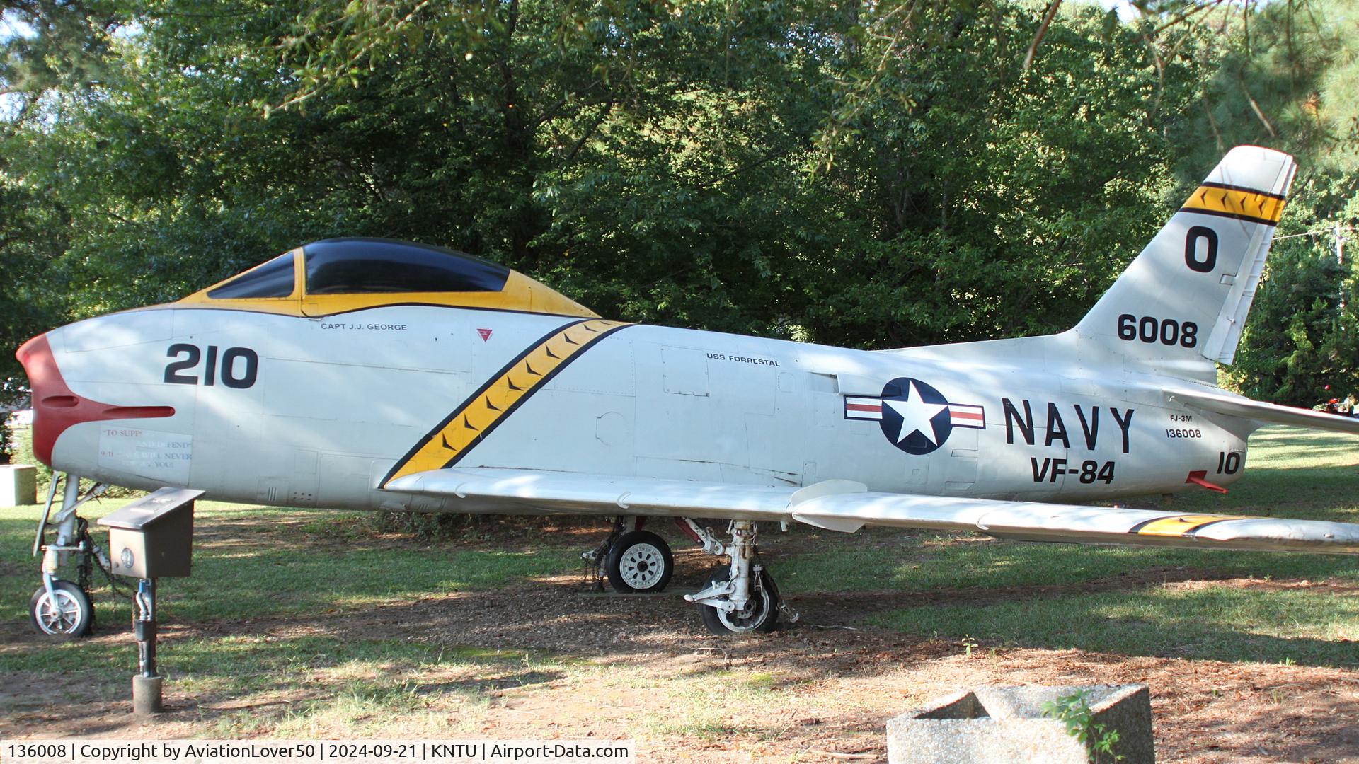 136008, North American FJ-3M Fury C/N 136008, FJ-3M/MF-1C