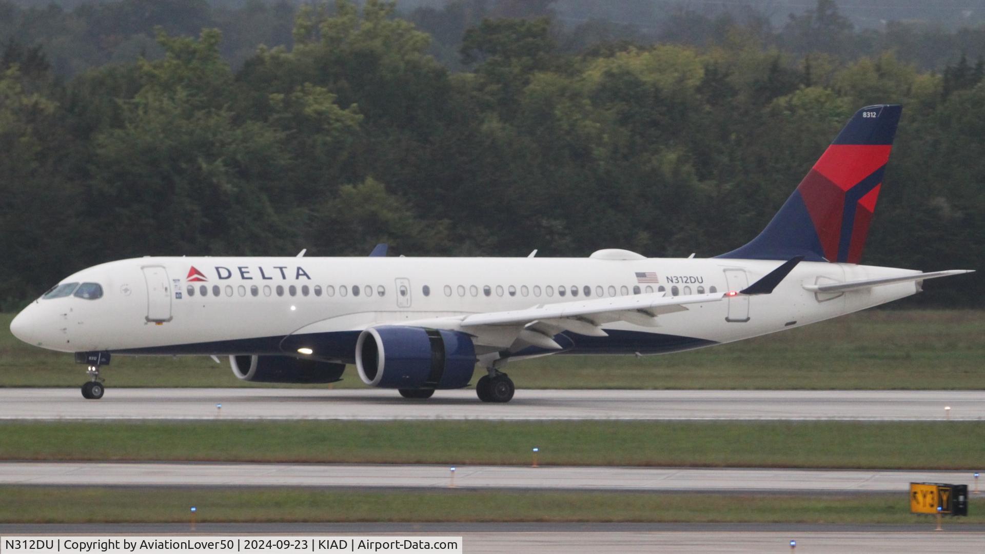 N312DU, 2022 Airbus A220-371 C/N 55170, Delta A223