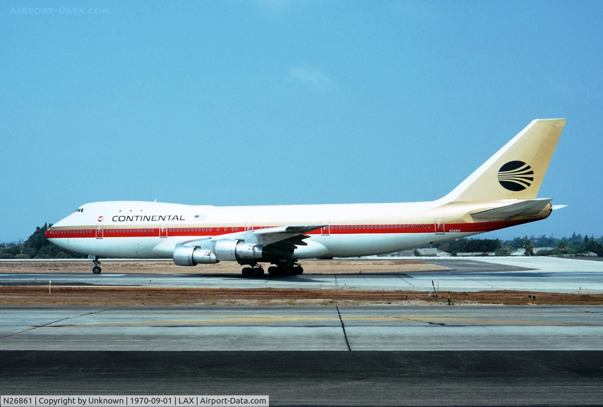 N26861, 1970 Boeing 747-124/SF C/N 19733, Los Angeles  9.1970