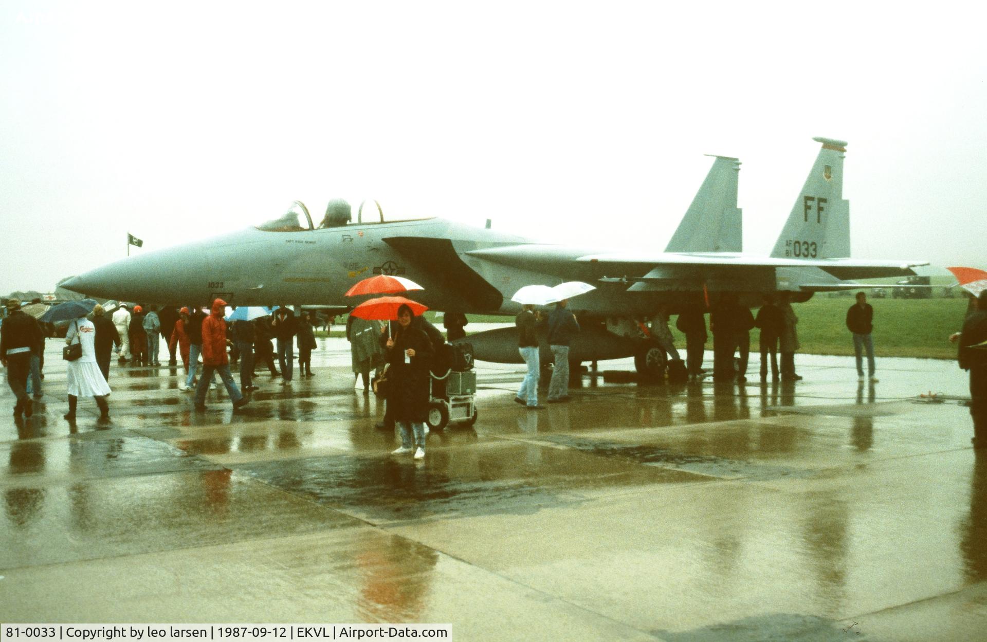 81-0033, McDonnell Douglas F-15C Eagle C/N 0766/C216, Værløse A.B.12.9.1987