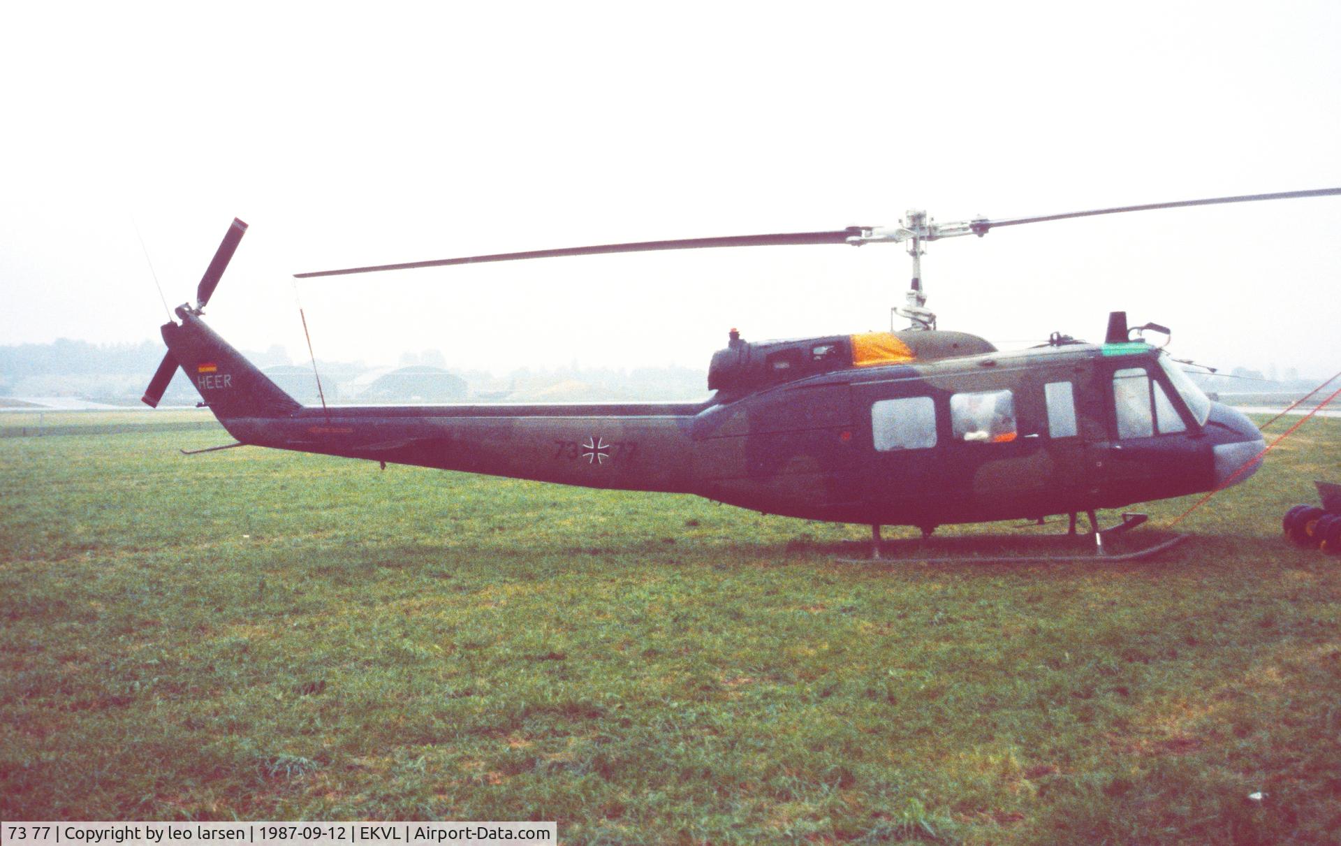 73 77, Bell UH-1D C/N 8497, Værløse Air Base 12.9.1987