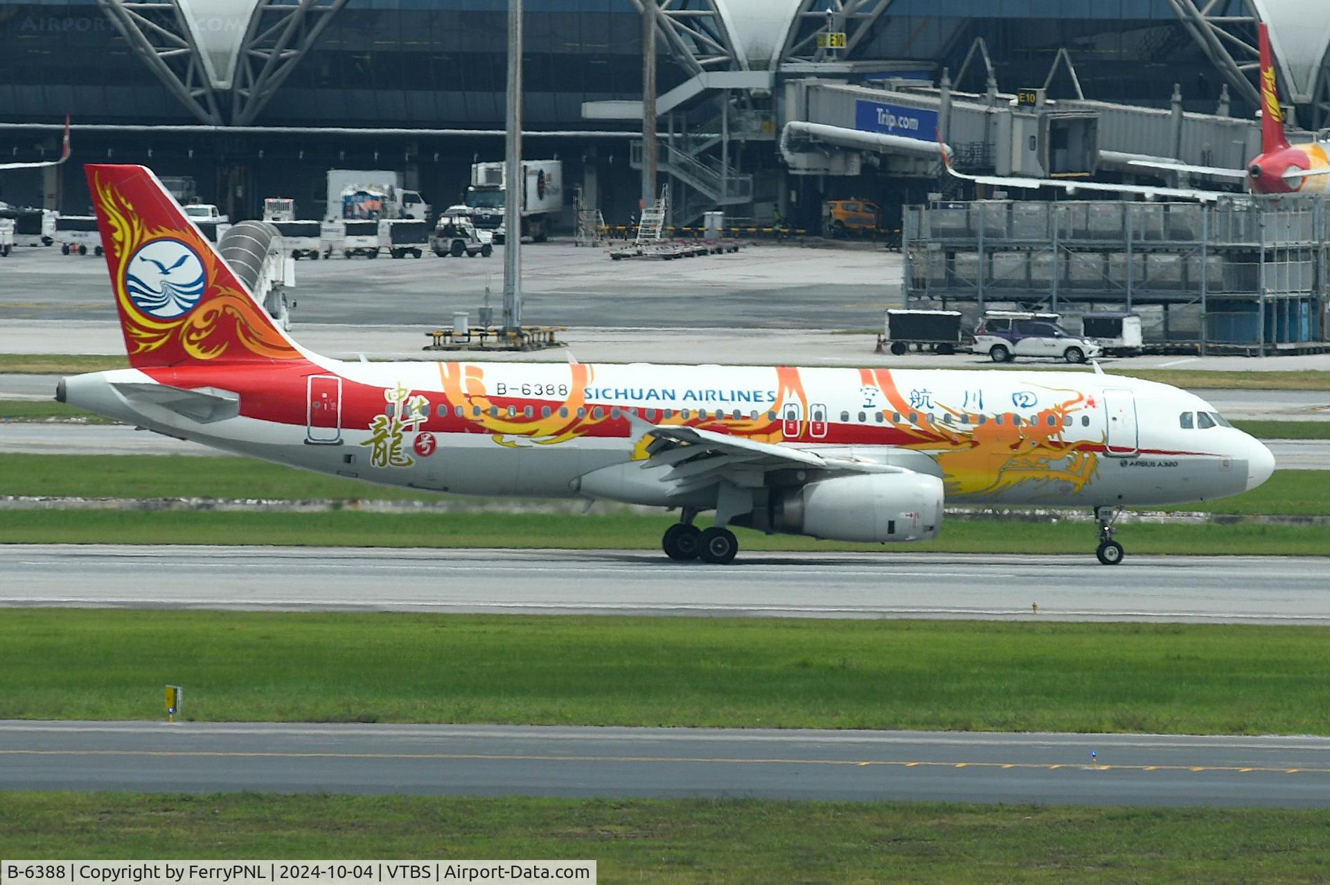 B-6388, 2009 Airbus A320-232 C/N 3591, Sichuan A320 in Chinese Dragon livery