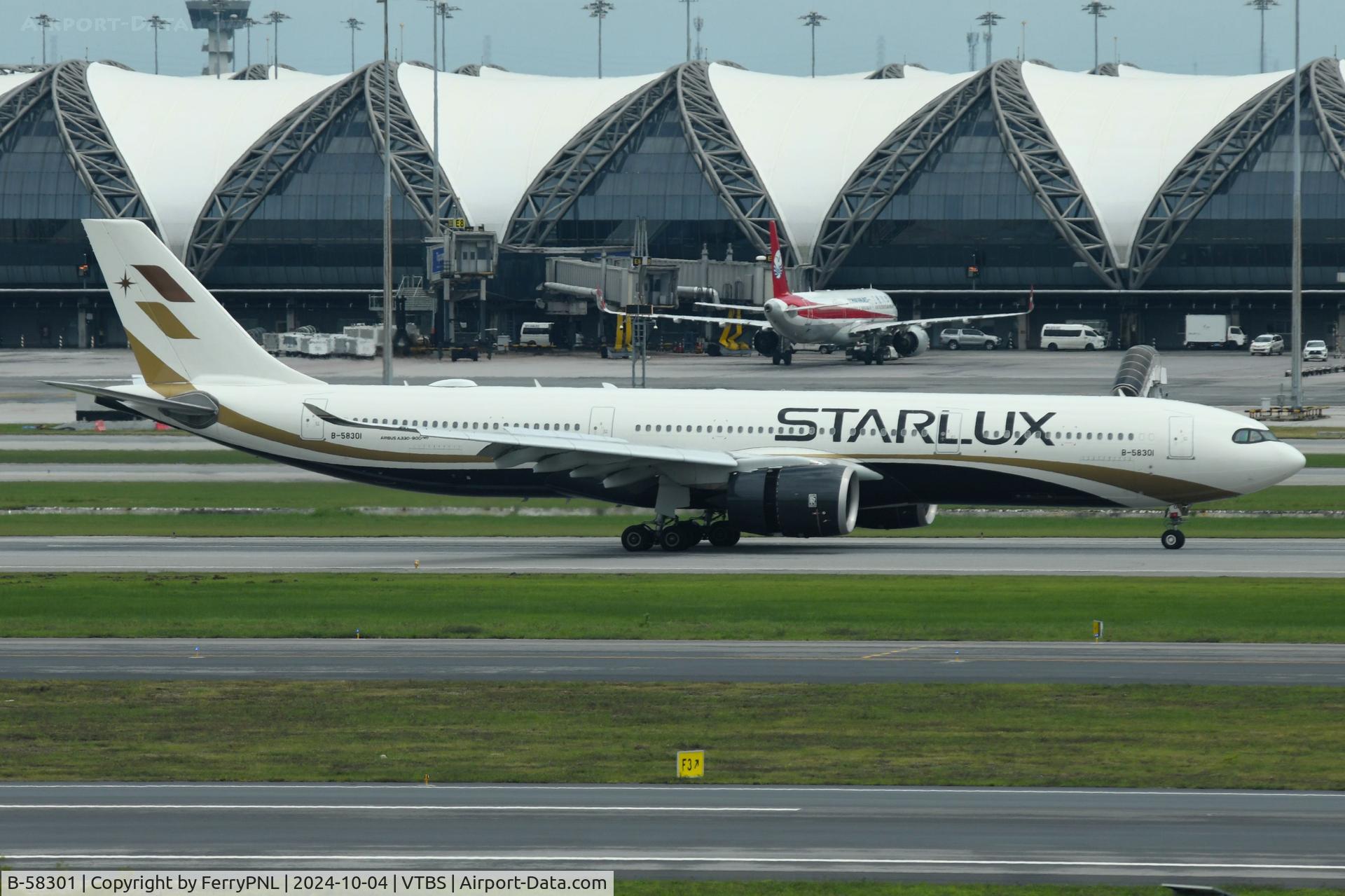 B-58301, 2021 Airbus A330-941 C/N 2003, Starlux A339 landing in BKK