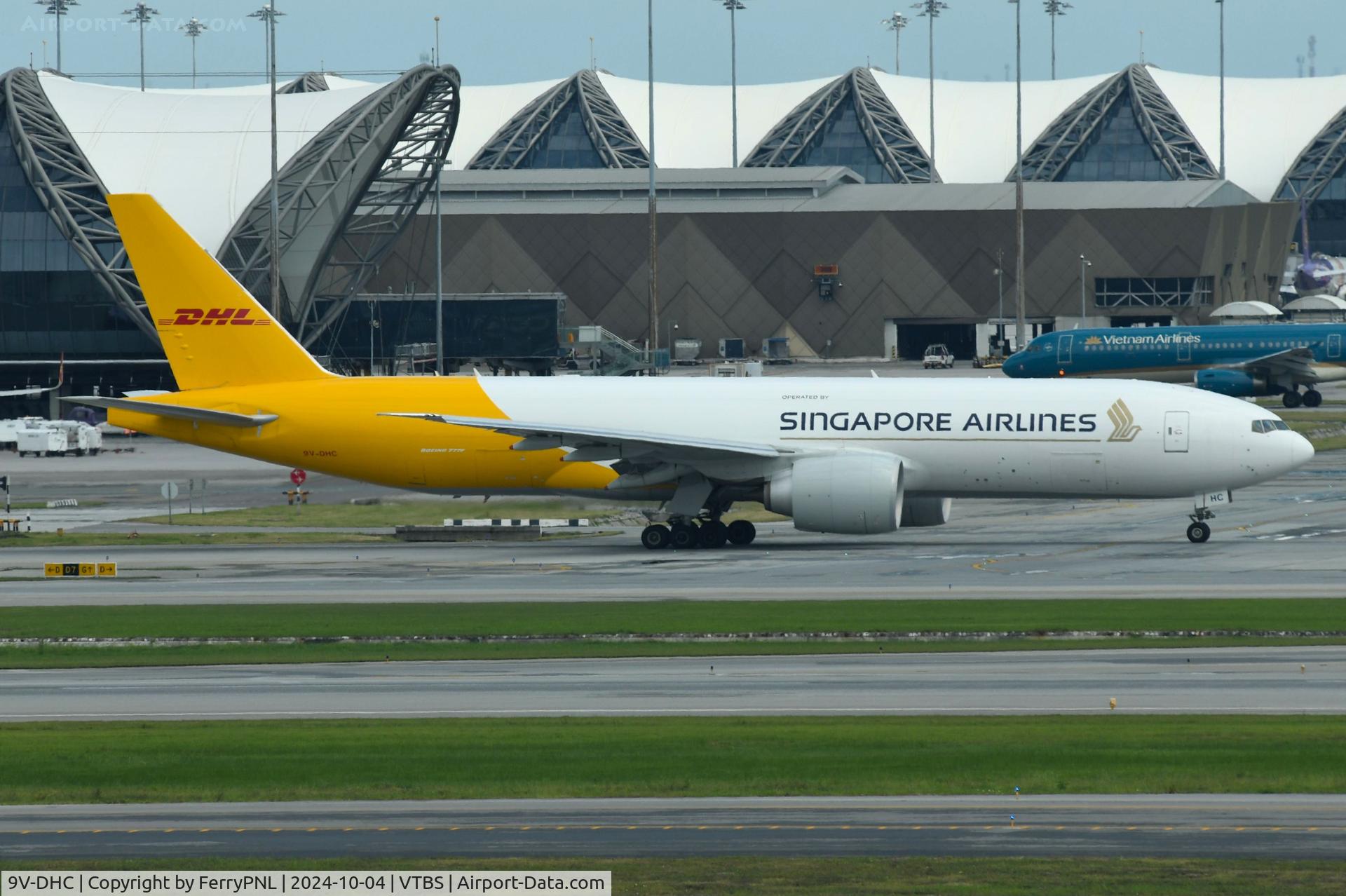 9V-DHC, 2023 Boeing 777-F C/N 67143, Departure of SQ/DHL B772F
