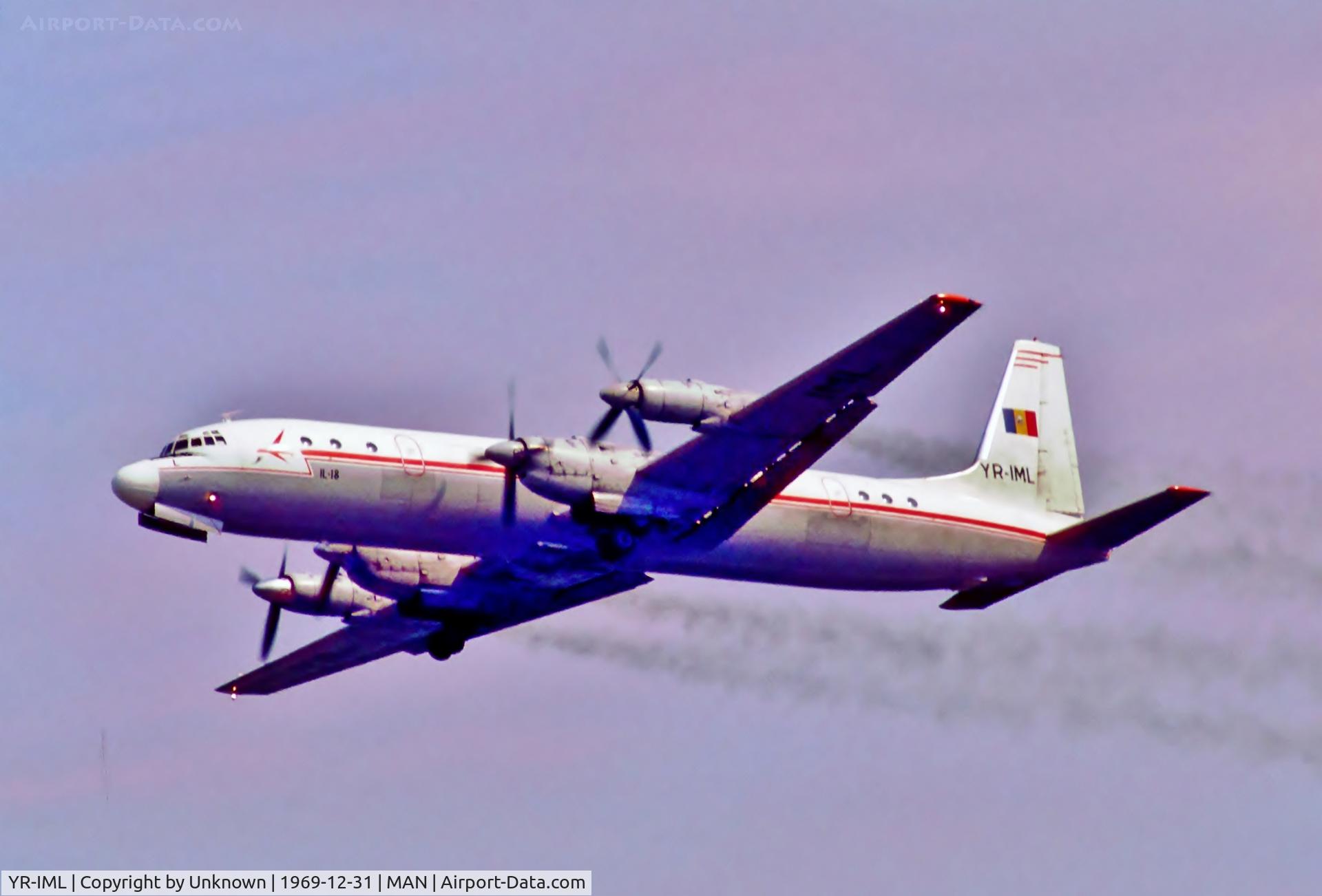 YR-IML, 1967 Ilyushin IL-18V C/N 187009903, Manchester 6.1987