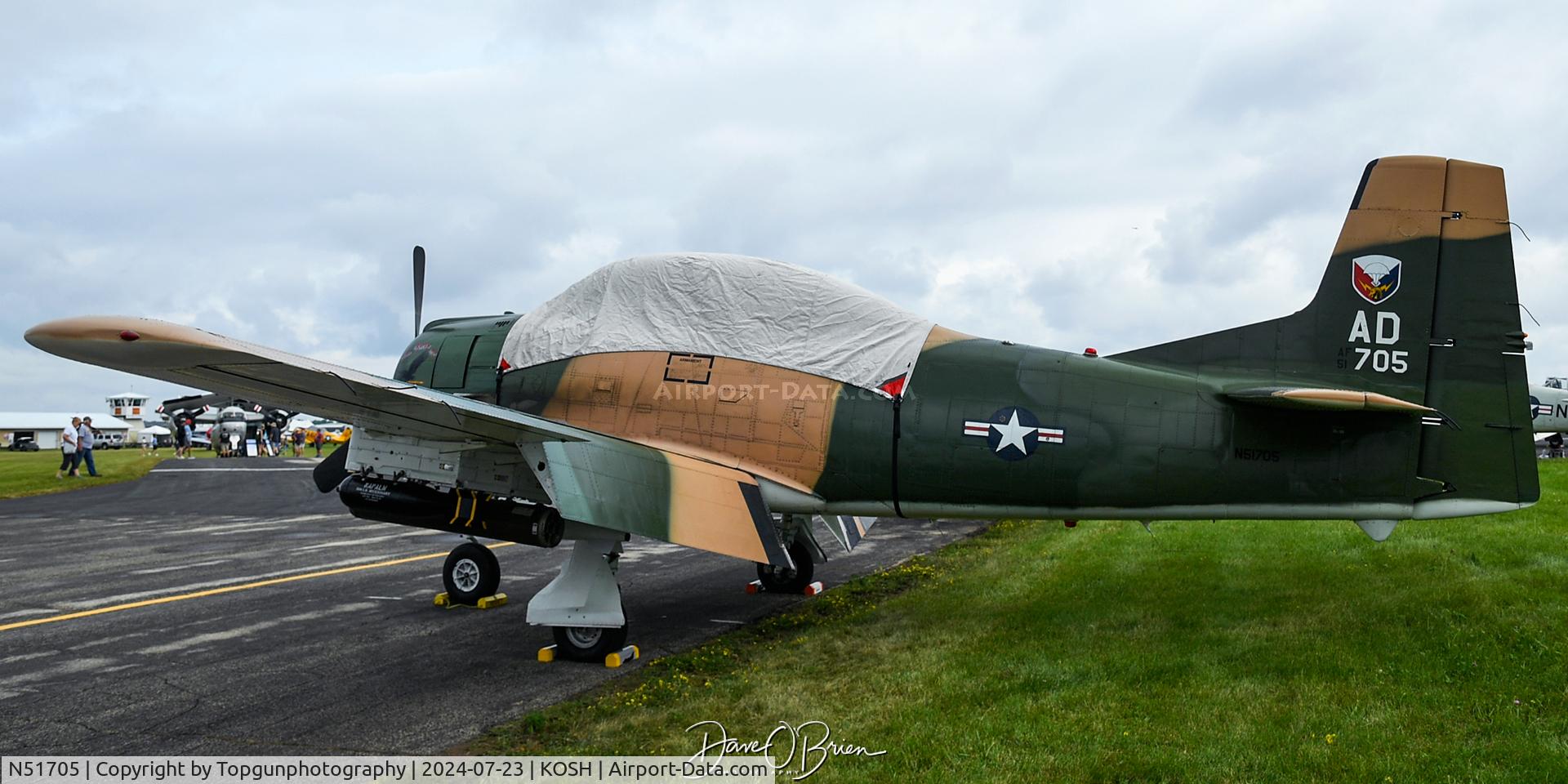 N51705, 1951 North American T-28A Trojan C/N 174-243, OSHKOSH 24