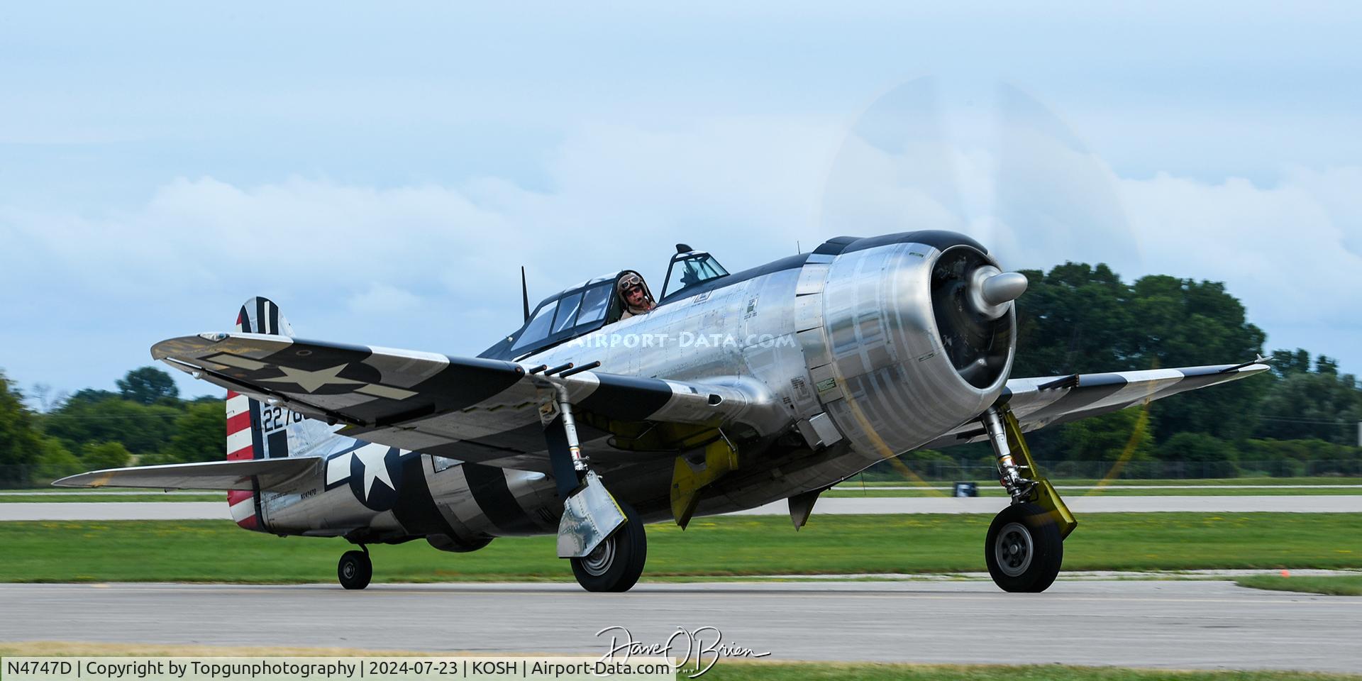 N4747D, 1942 Republic P-47D Thunderbolt C/N 2695-1771, OSHKOSH 24