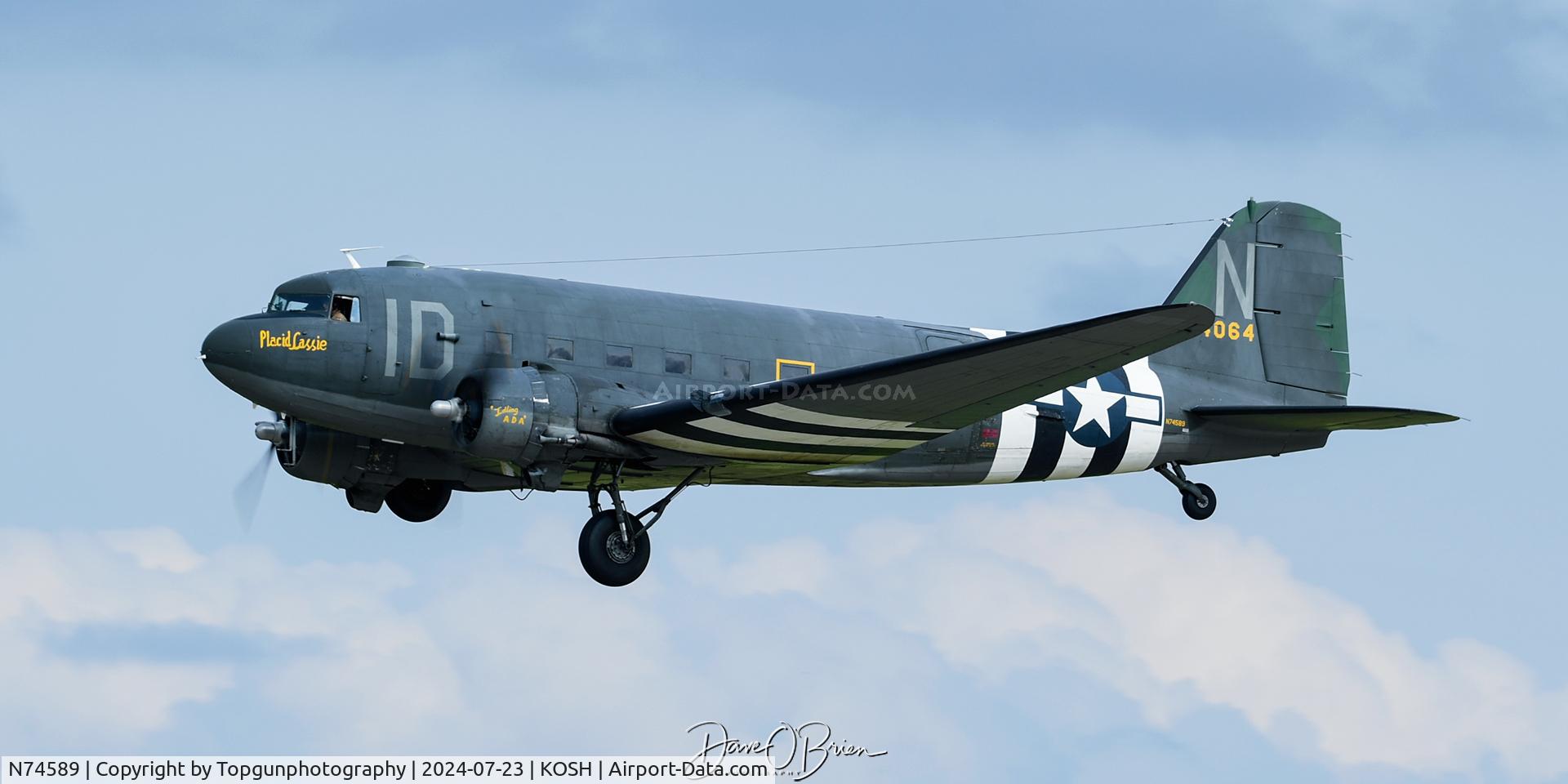 N74589, 1943 Douglas DC3C-S1C3G (C-47A) C/N 9926, PLACID LASSIE