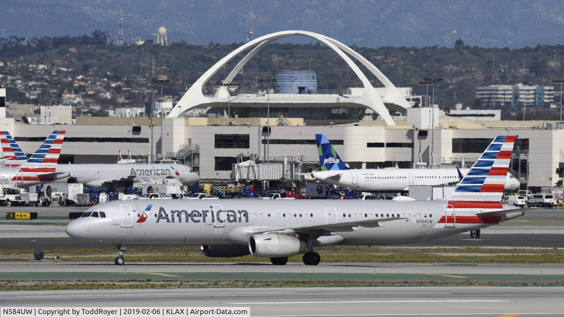 N584UW, 2014 Airbus A321-231 C/N 6194, Arriving at LAX on 25L
