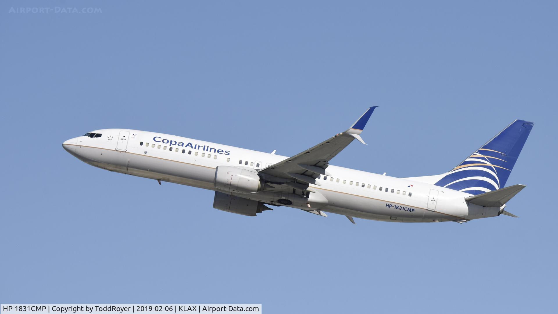 HP-1831CMP, 2013 Boeing 737-8V3 C/N 40788, Departing LAX on 25R