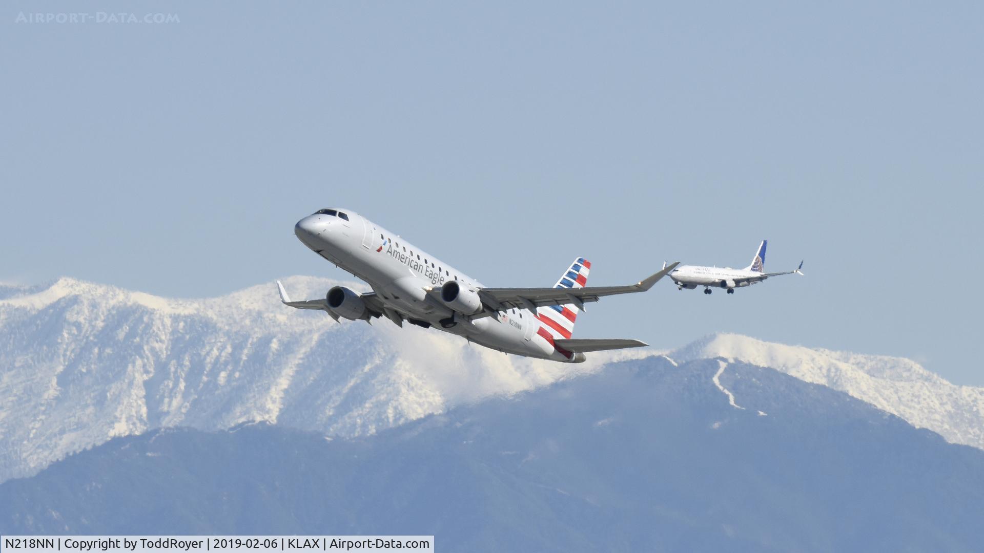 N218NN, 2015 Embraer 175LR (ERJ-170-200LR) C/N 17000519, Departing LAX on 25R