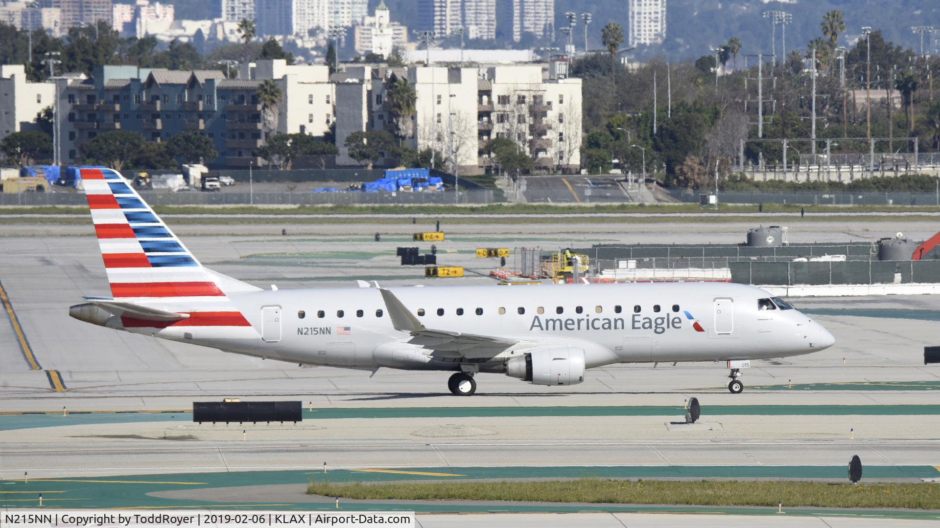 N215NN, 2015 Embraer 175LR (ERJ-170-200LR) C/N 17000511, Taxiing to gate at LAX