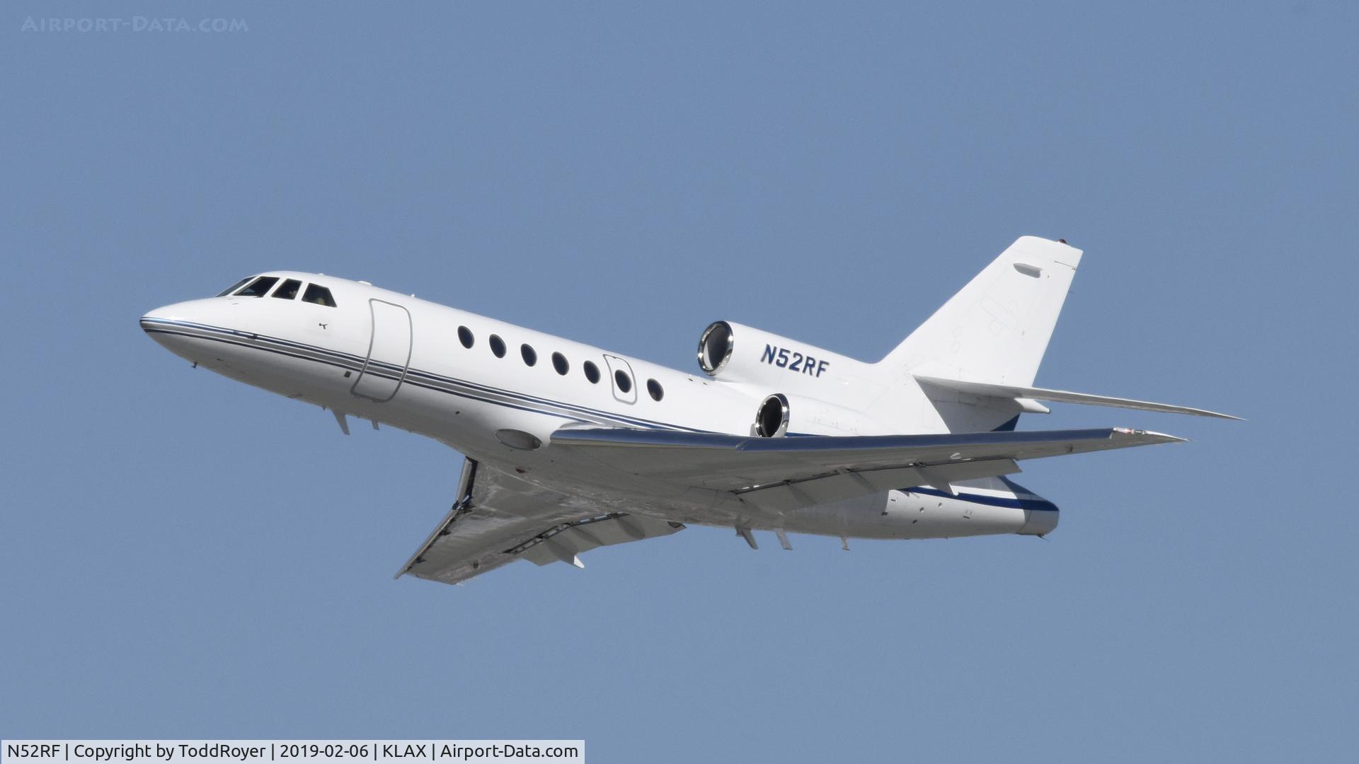 N52RF, 1996 Dassault Falcon 50EX C/N 269, Departing LAX on 25L