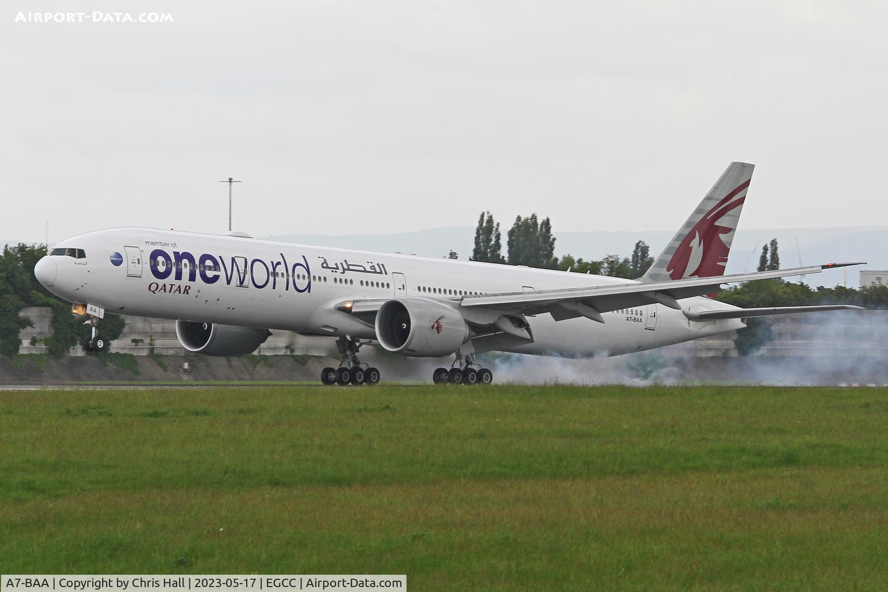 A7-BAA, 2007 Boeing 777-3DZ/ER C/N 36009, Manchester